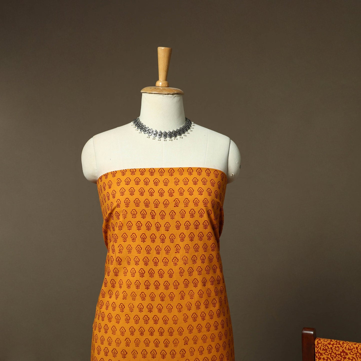 Bagh hand block print natural dyed cotton 3pc unstitched