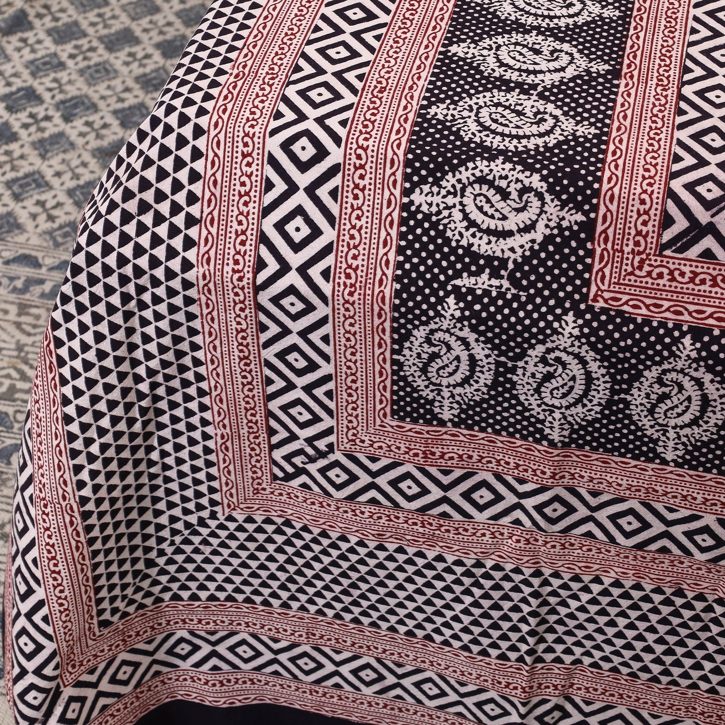 Bagh Block Printed Cotton Bedcover