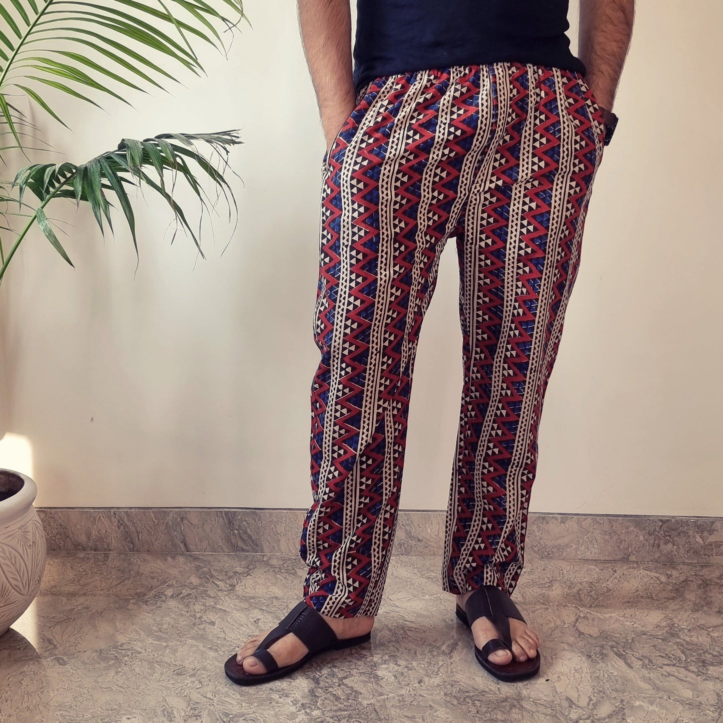 Buy Bagru Block Printed Cotton Men’s Pyjama Online l iTokri.com