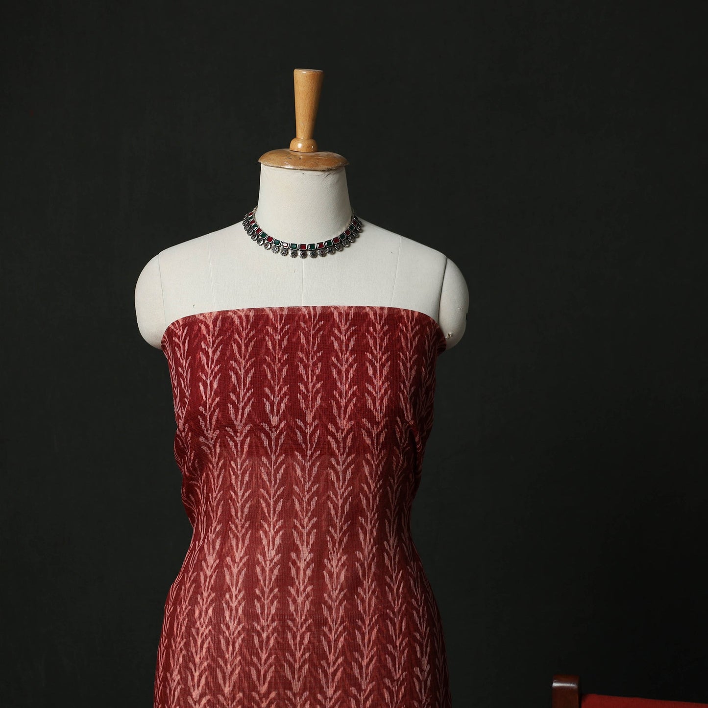 Bagru hand block print kota doria cotton natural dyed 3pc