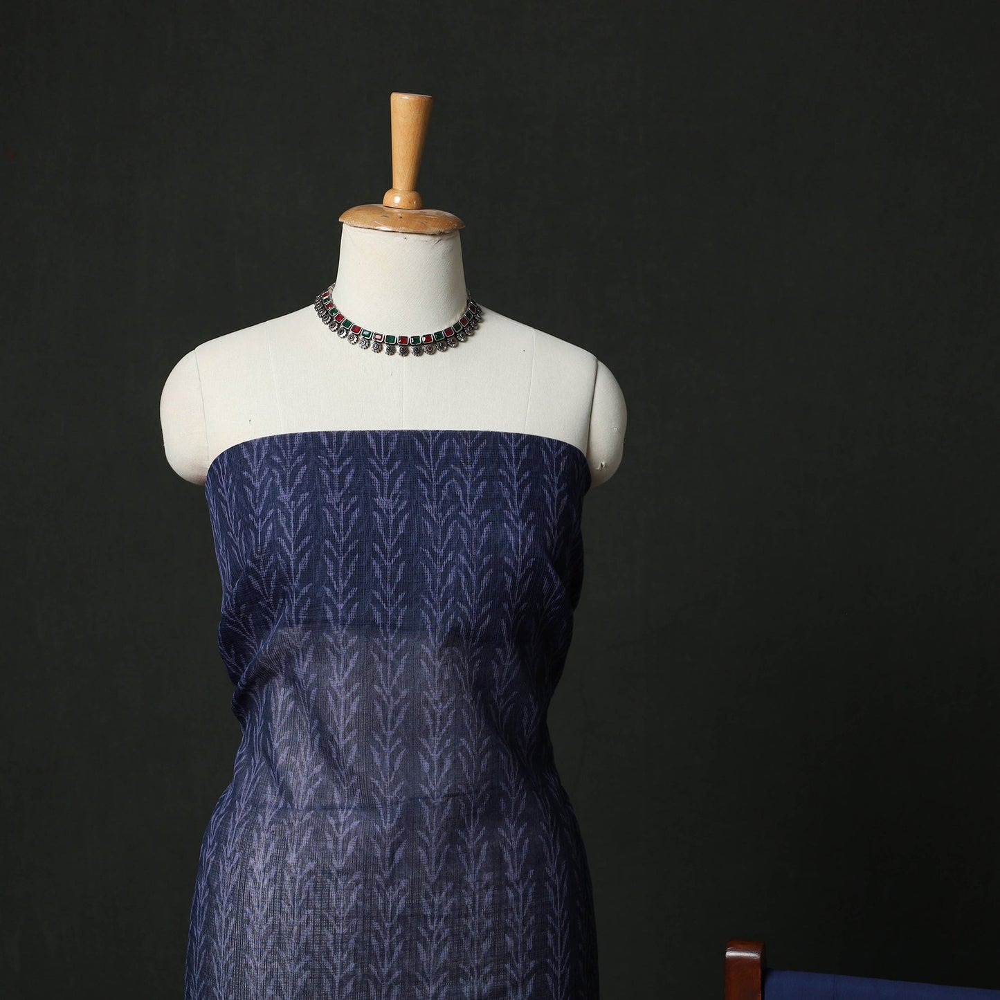 Bagru hand block print kota doria cotton natural dyed 3pc