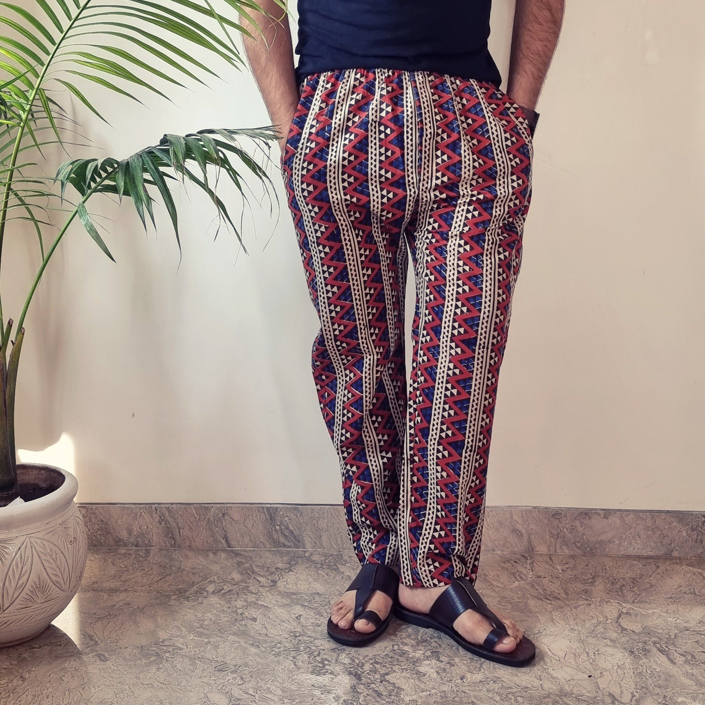 Buy Bagru Block Printed Cotton Men’s Pyjama Online l iTokri.com