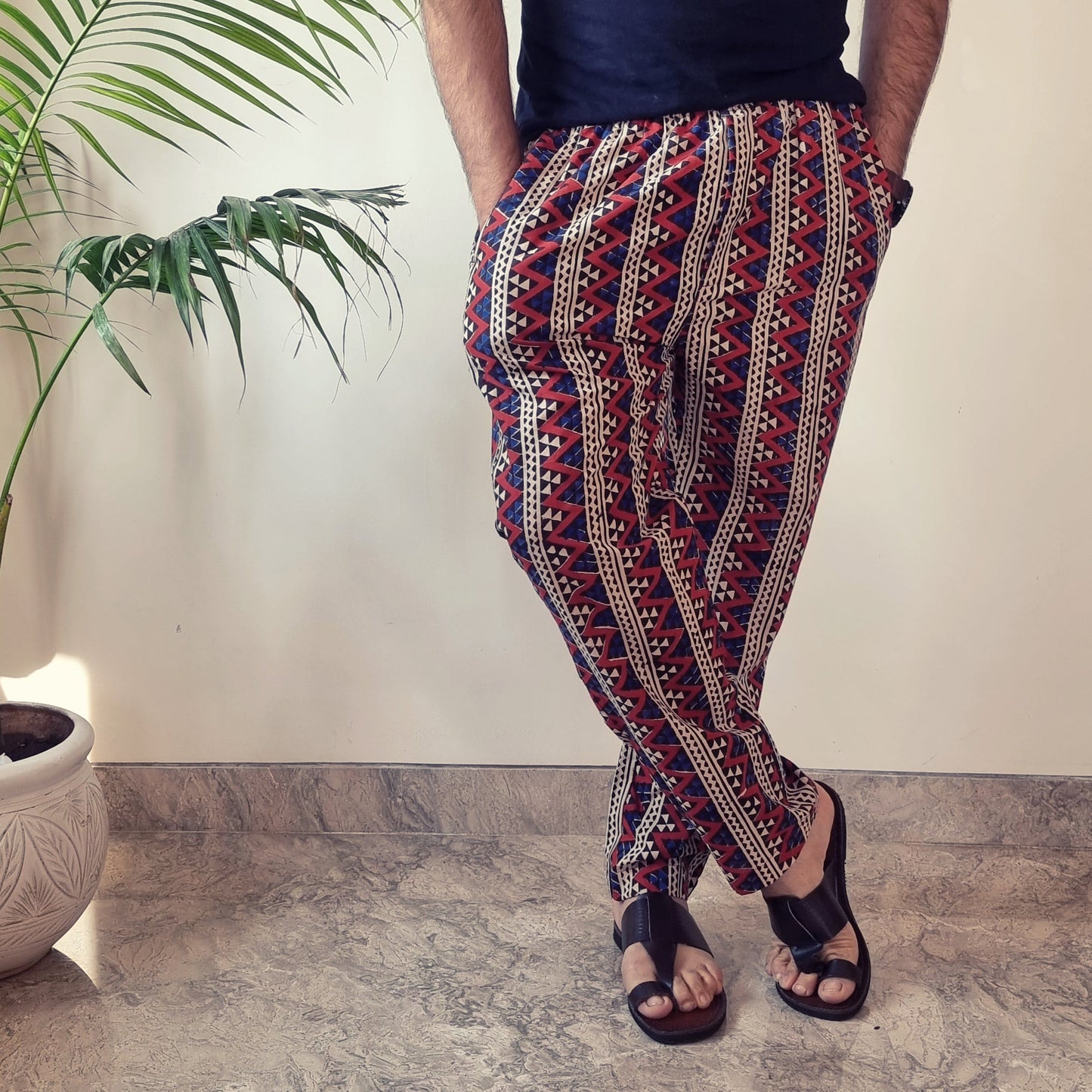 Buy Bagru Block Printed Cotton Men’s Pyjama Online l iTokri.com