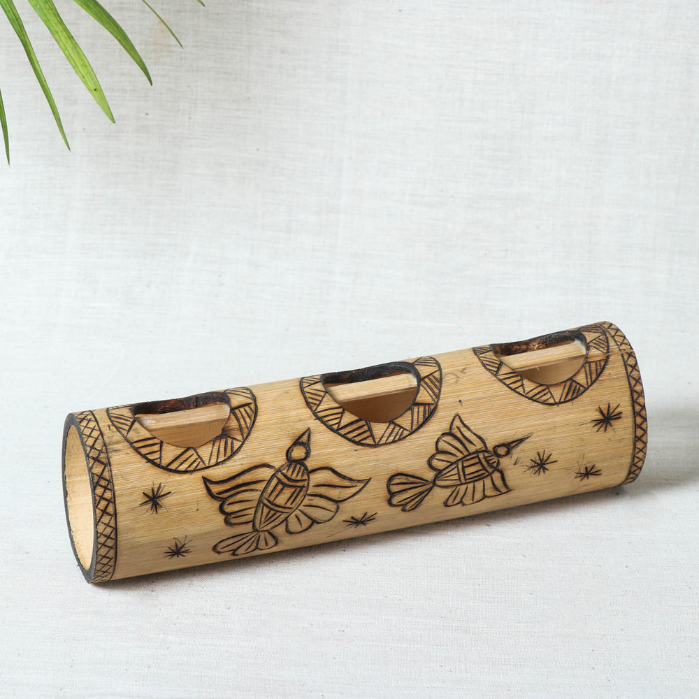 Bamboo Candle Holder - 3 Candle