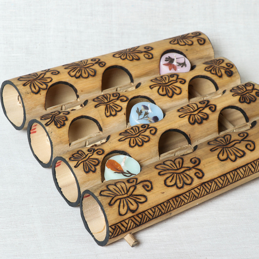 Bamboo Candle Holder - 9 candle