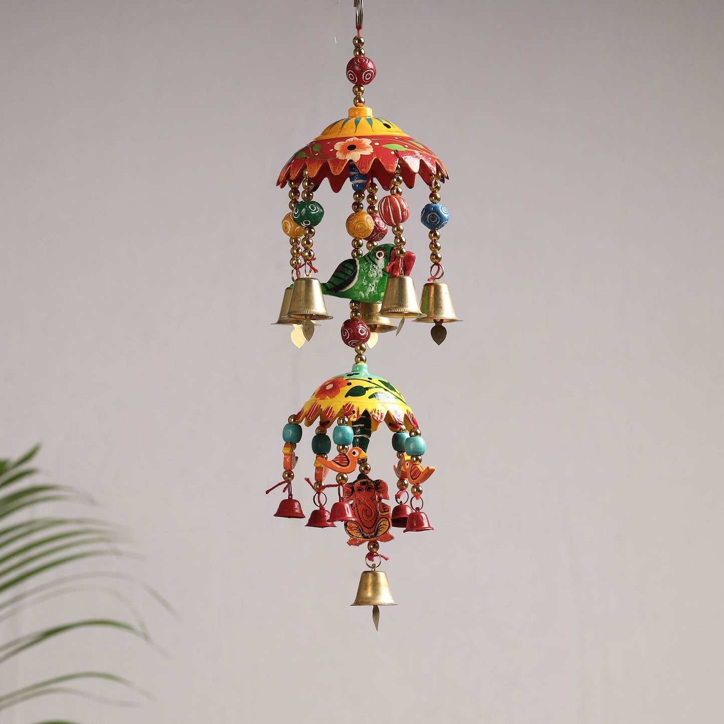 Banaras Handpainted Wooden & Beadwork Decorative Jhumar Hanging
