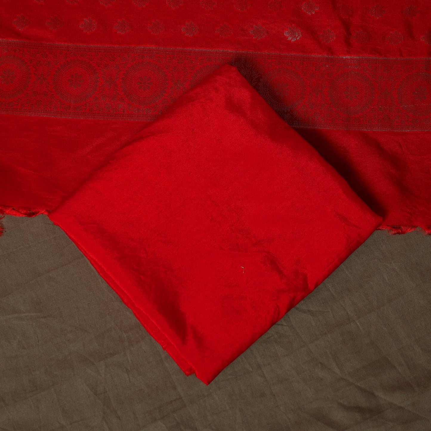 Banarasi weaving katan dupion silk 3pc unstitched dress