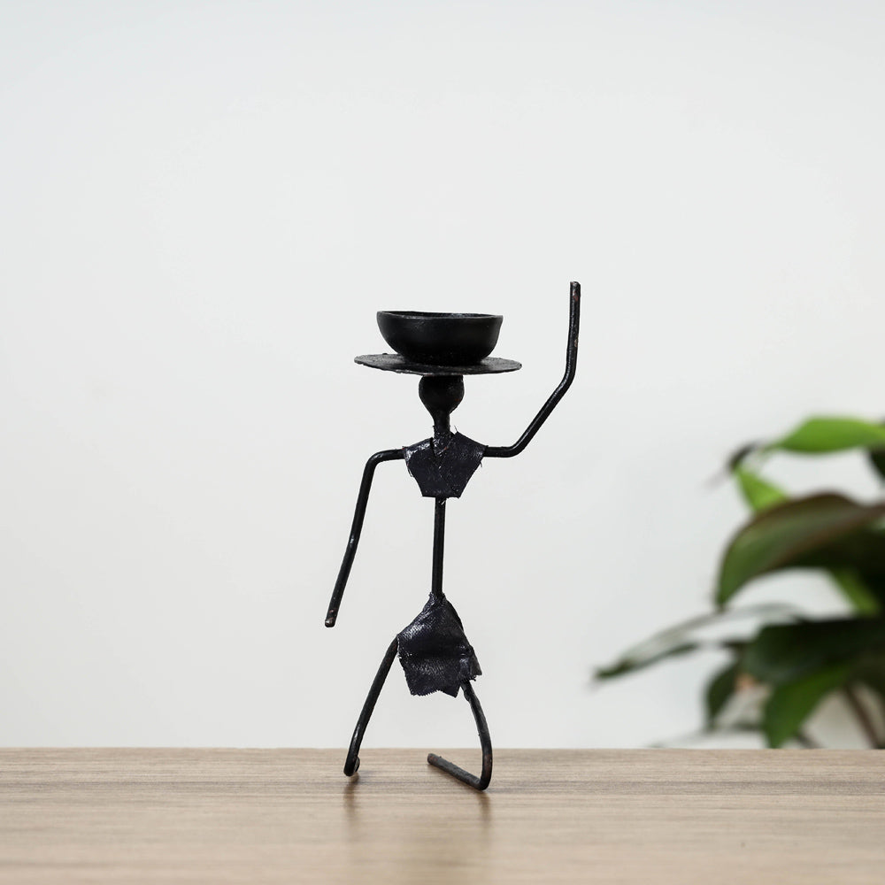 Bastar Tribal Wrought Iron Candle Stand Online in India