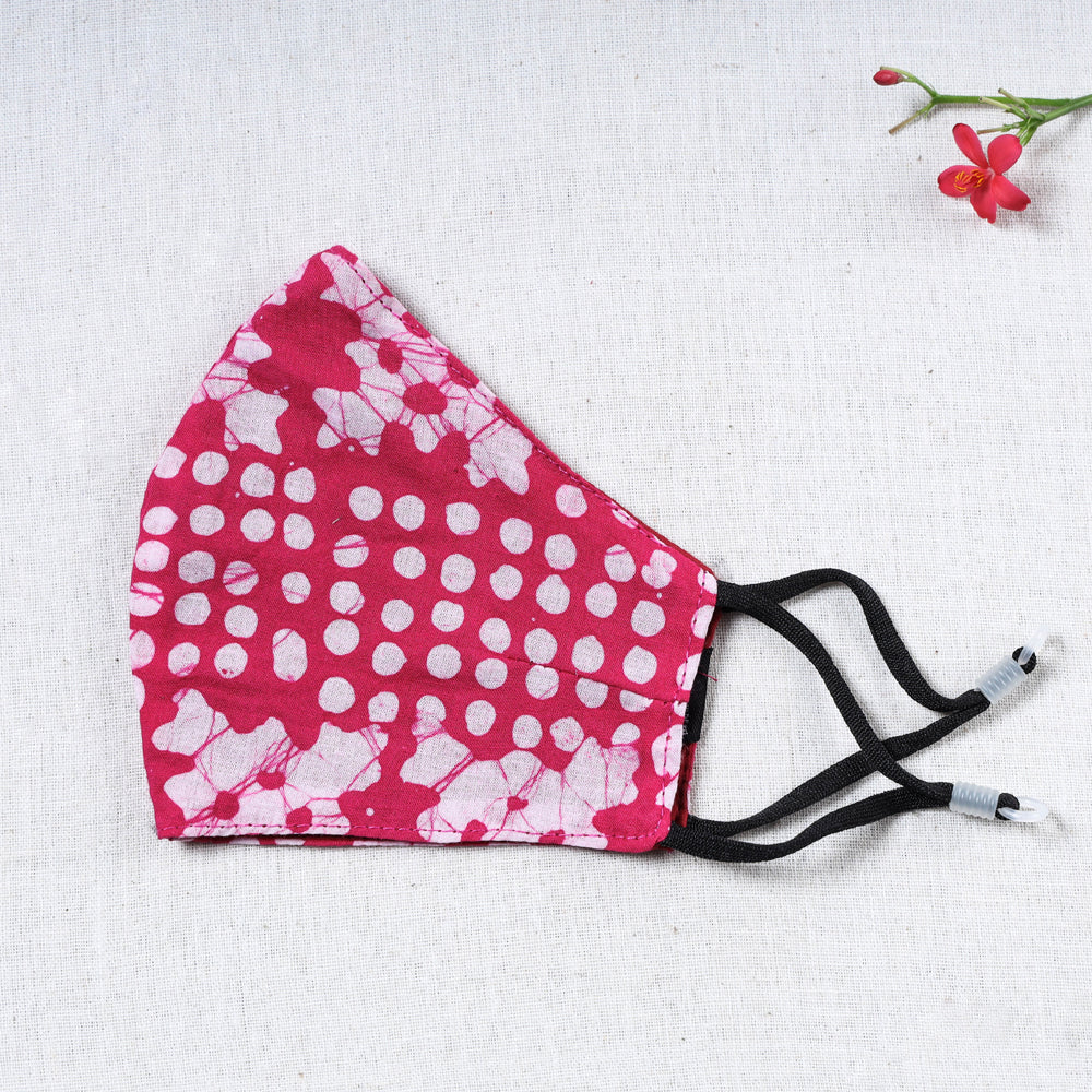 Batik Block Print Cotton Snug Fit Face Cover