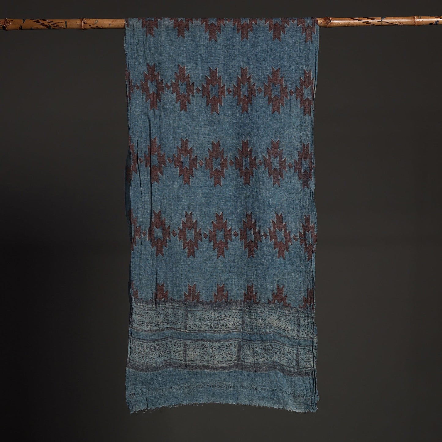 Akola Block Printed Pure Woolen Stole