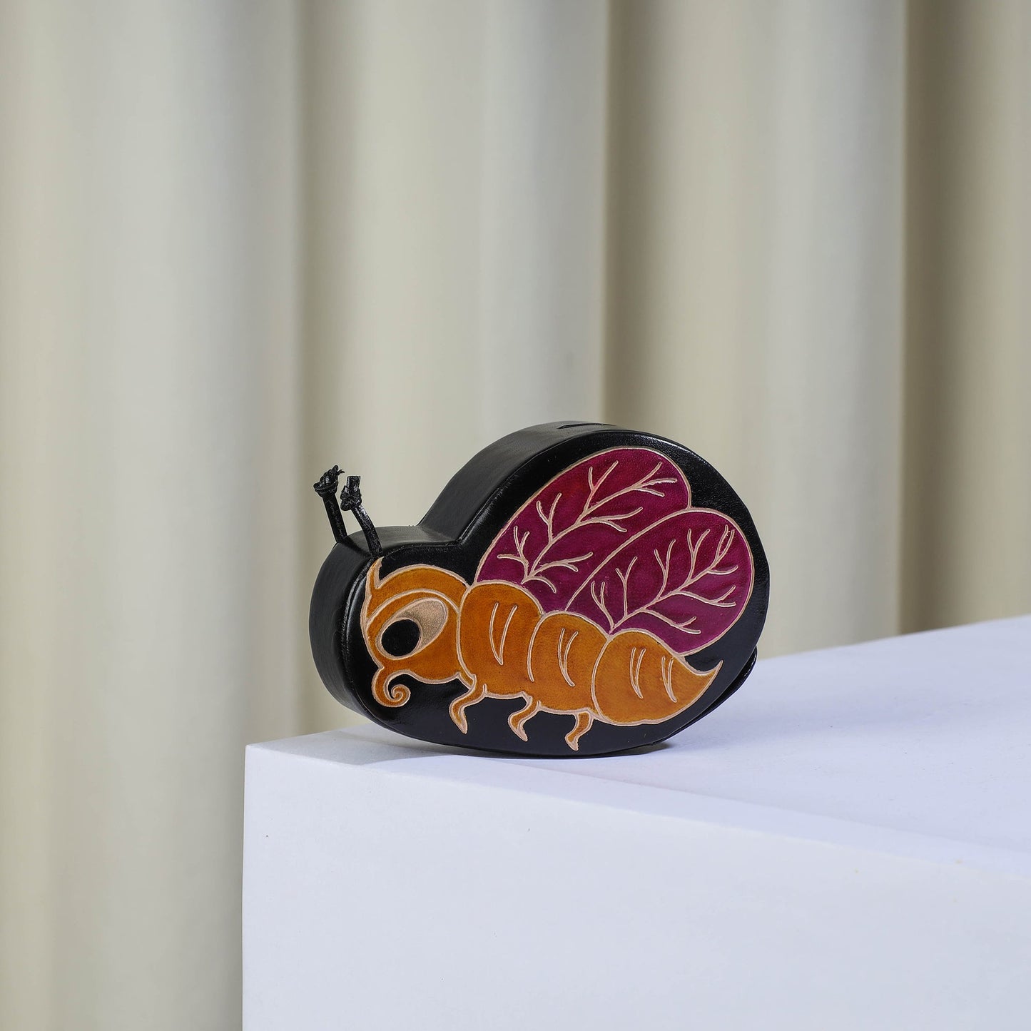 Handcrafted Bee Leather Money Bank