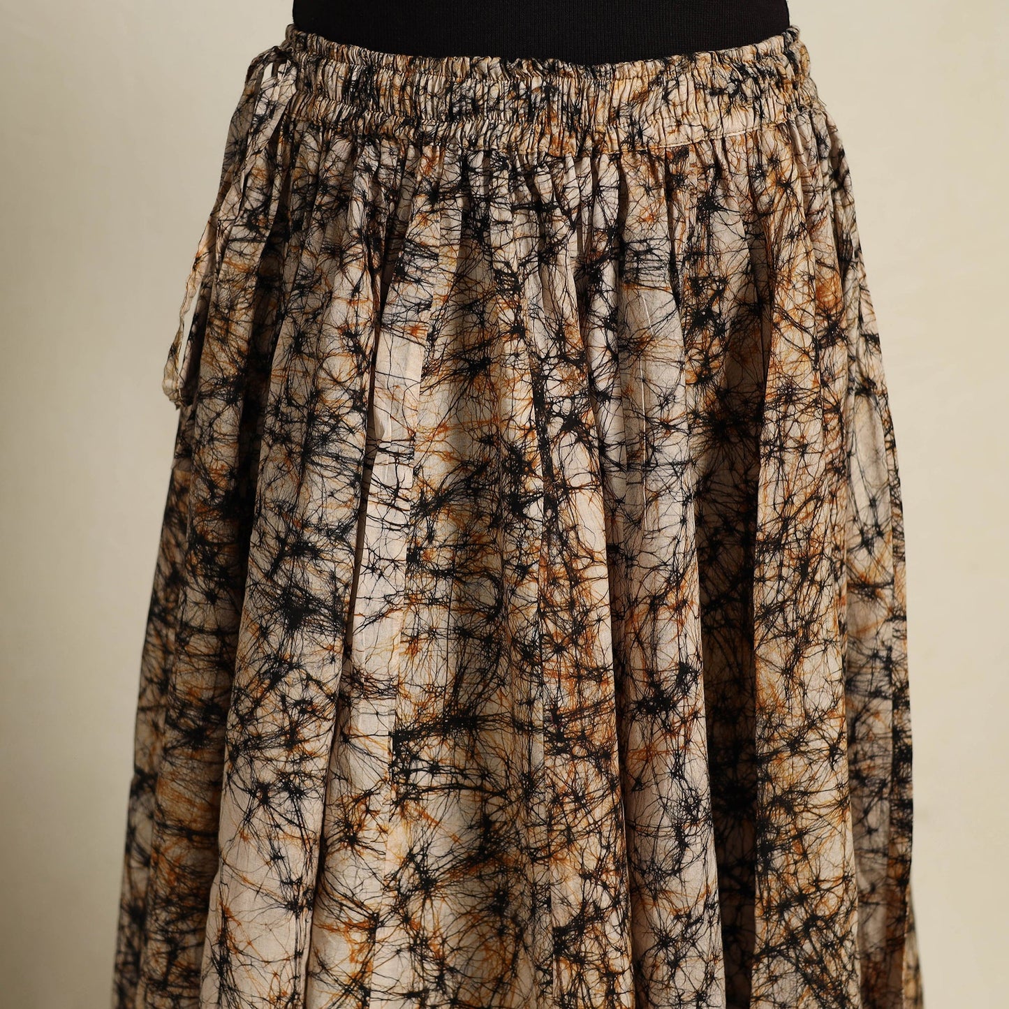 Buy 24 Kali Beige Patchwork Batik Print Cotton Long Skirt