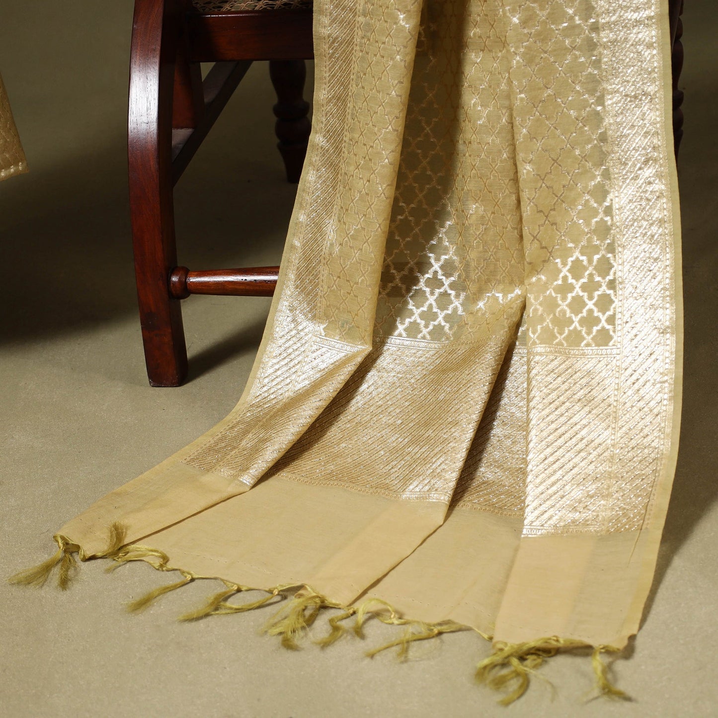 2pc Cotton x Viscose Zari Banarasi Dress Material