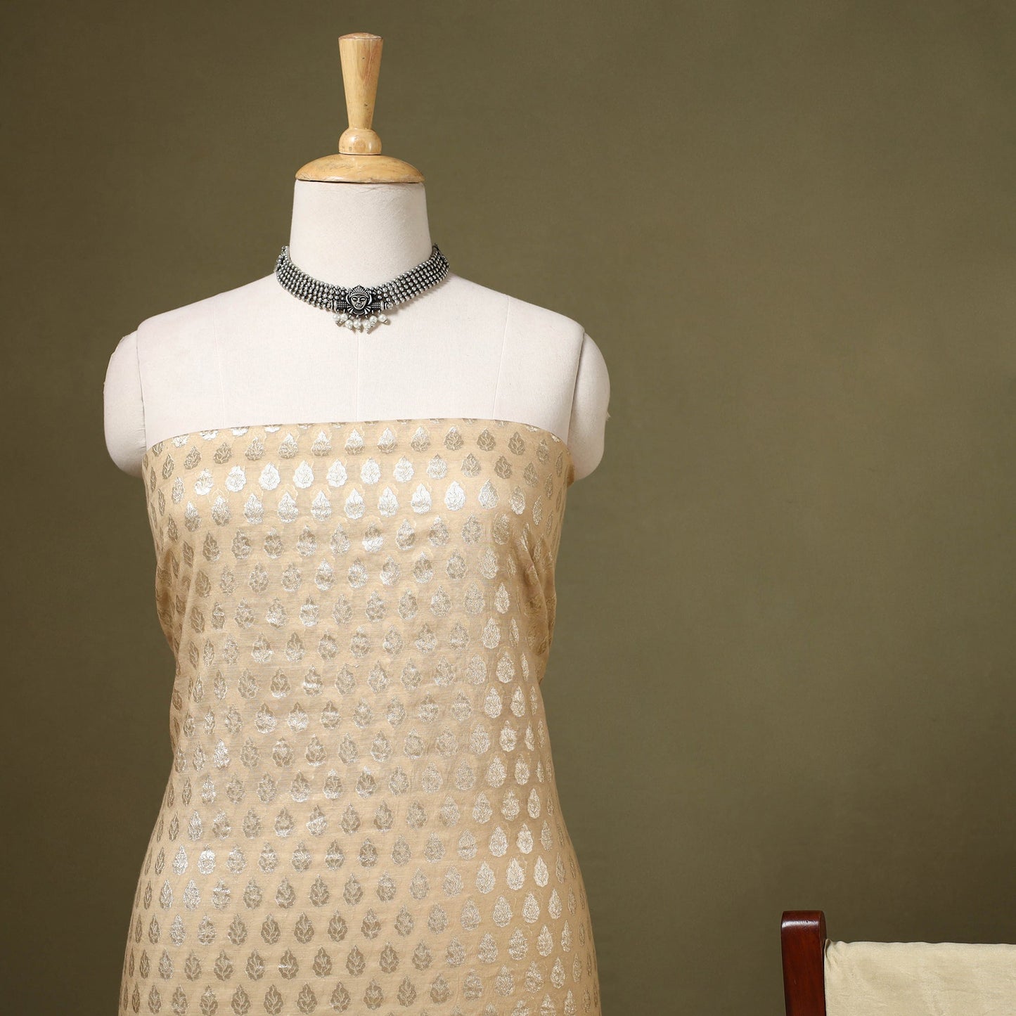 2pc Cotton x Viscose Zari Banarasi Dress Material