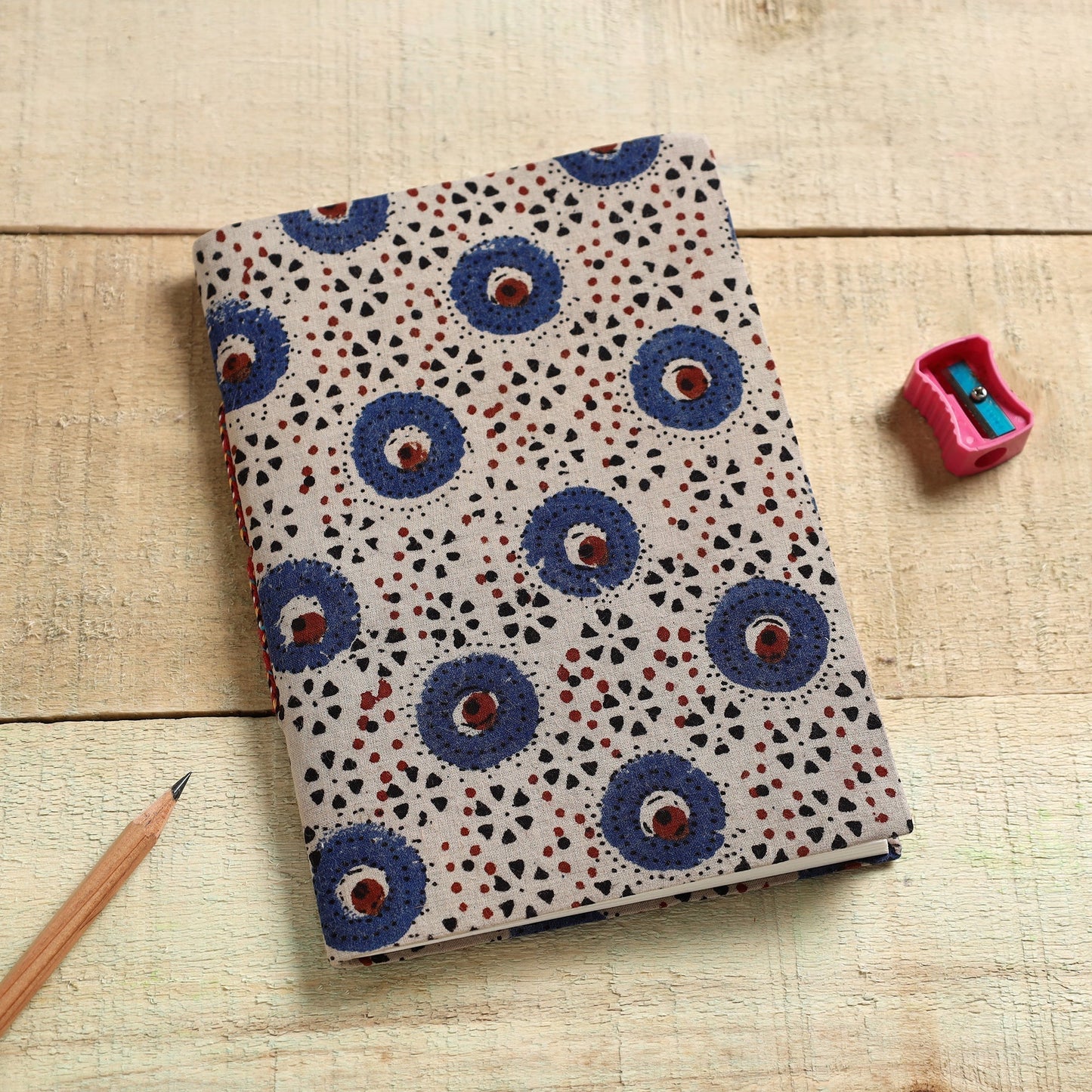 Ajrakh Fabric Cover Handmade Paper Notebook Online in India