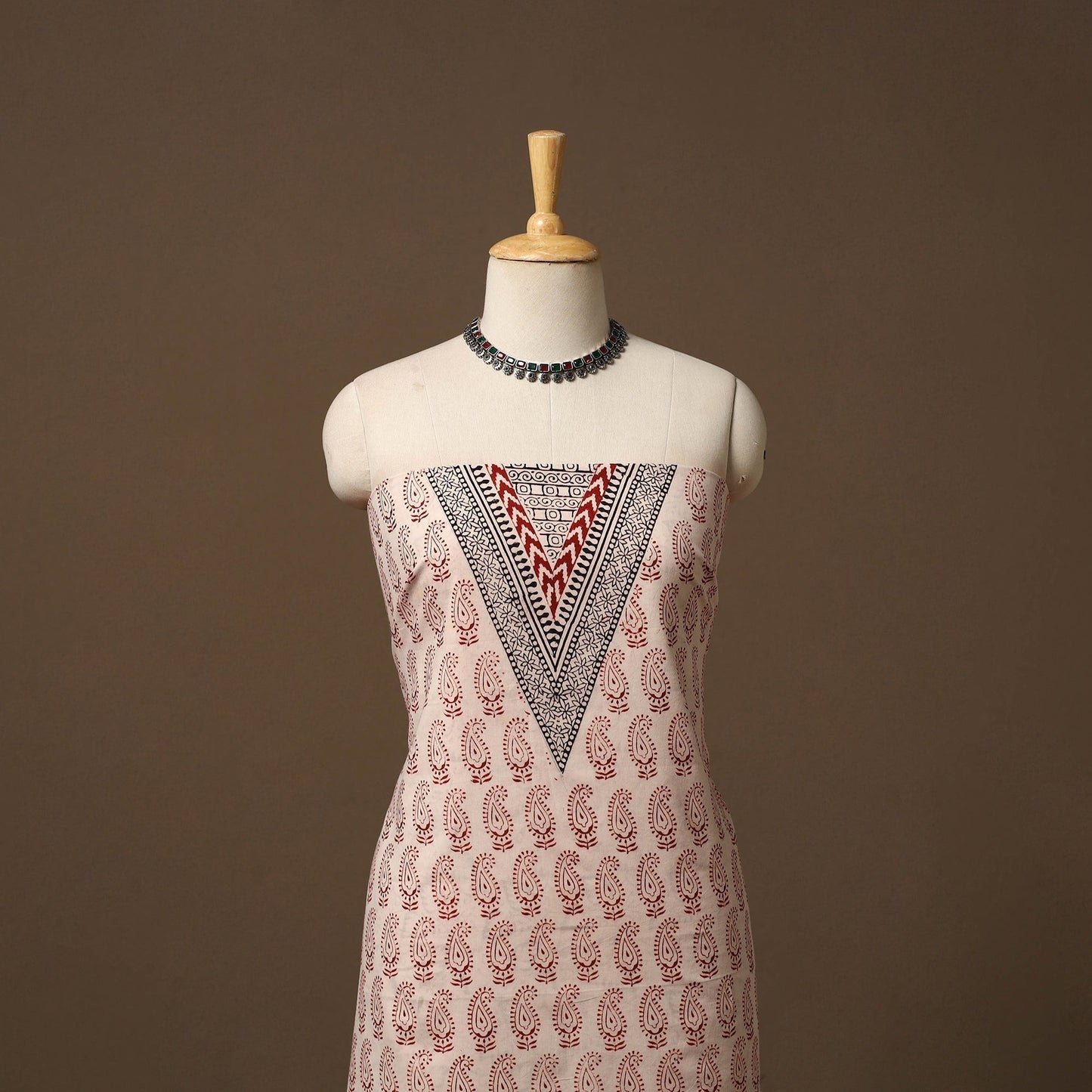 Bagh natural dyed cotton unstitched kurta material (3m) 16
