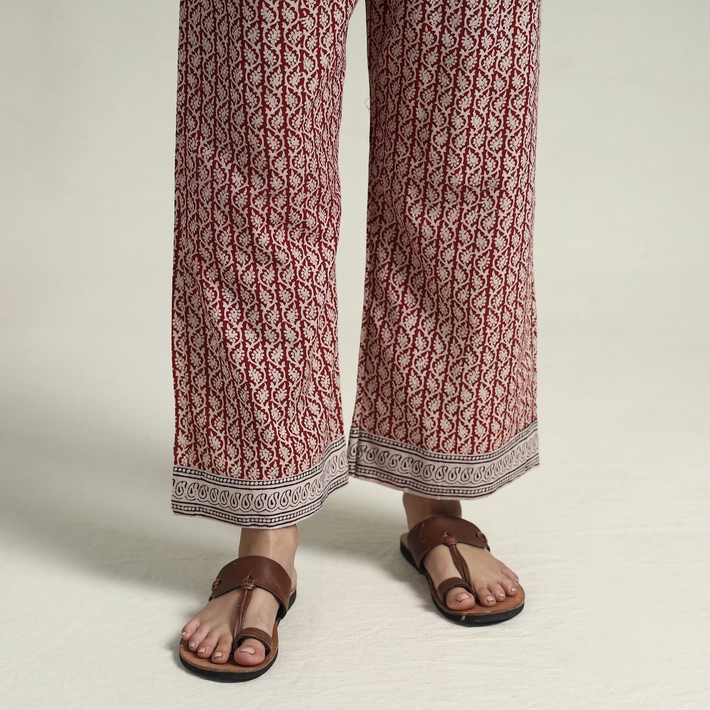 Bagh Block Printed Cotton Kurta with Palazzo & Dupatta Set 02