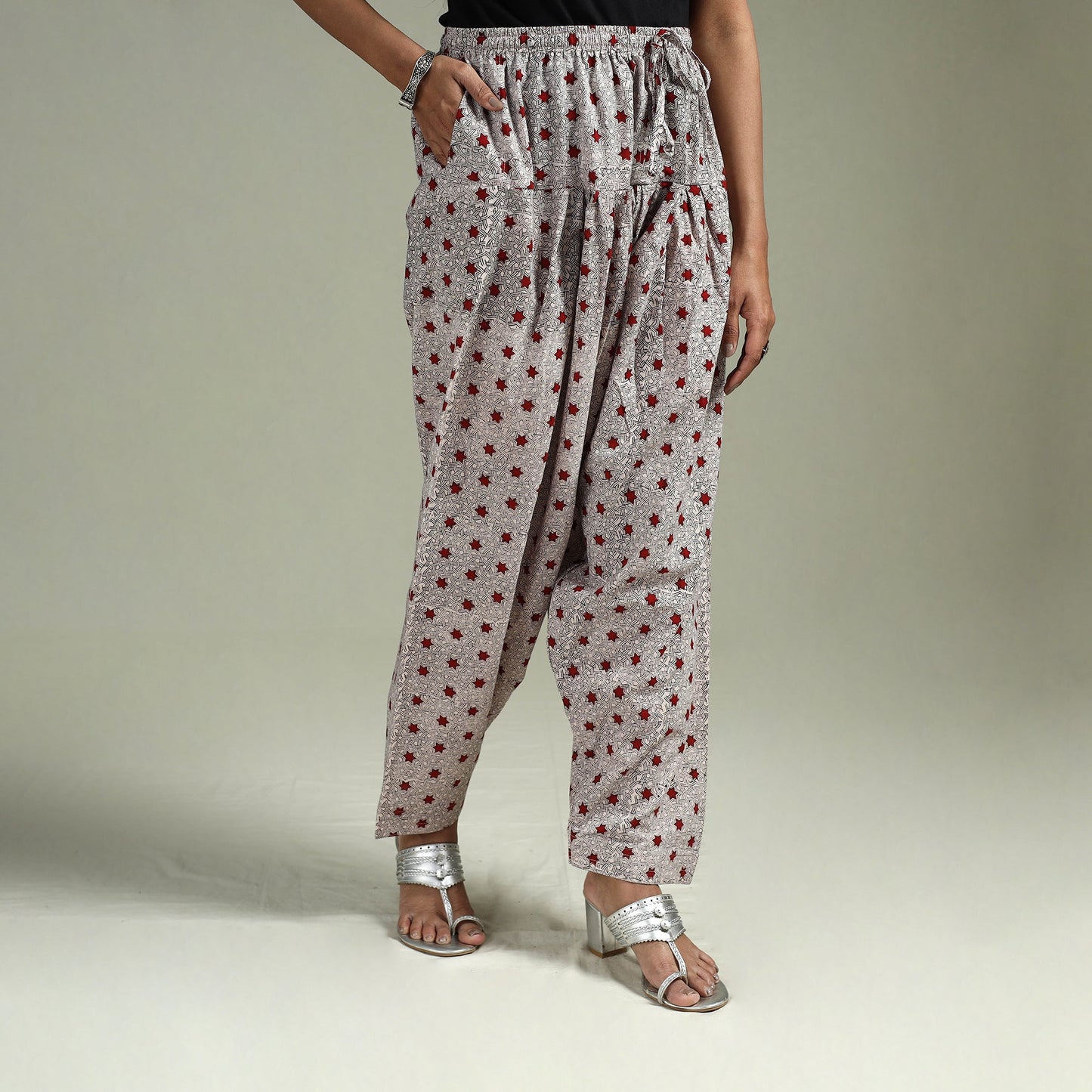 Bagh hand block print natural dyed cotton salwar 05