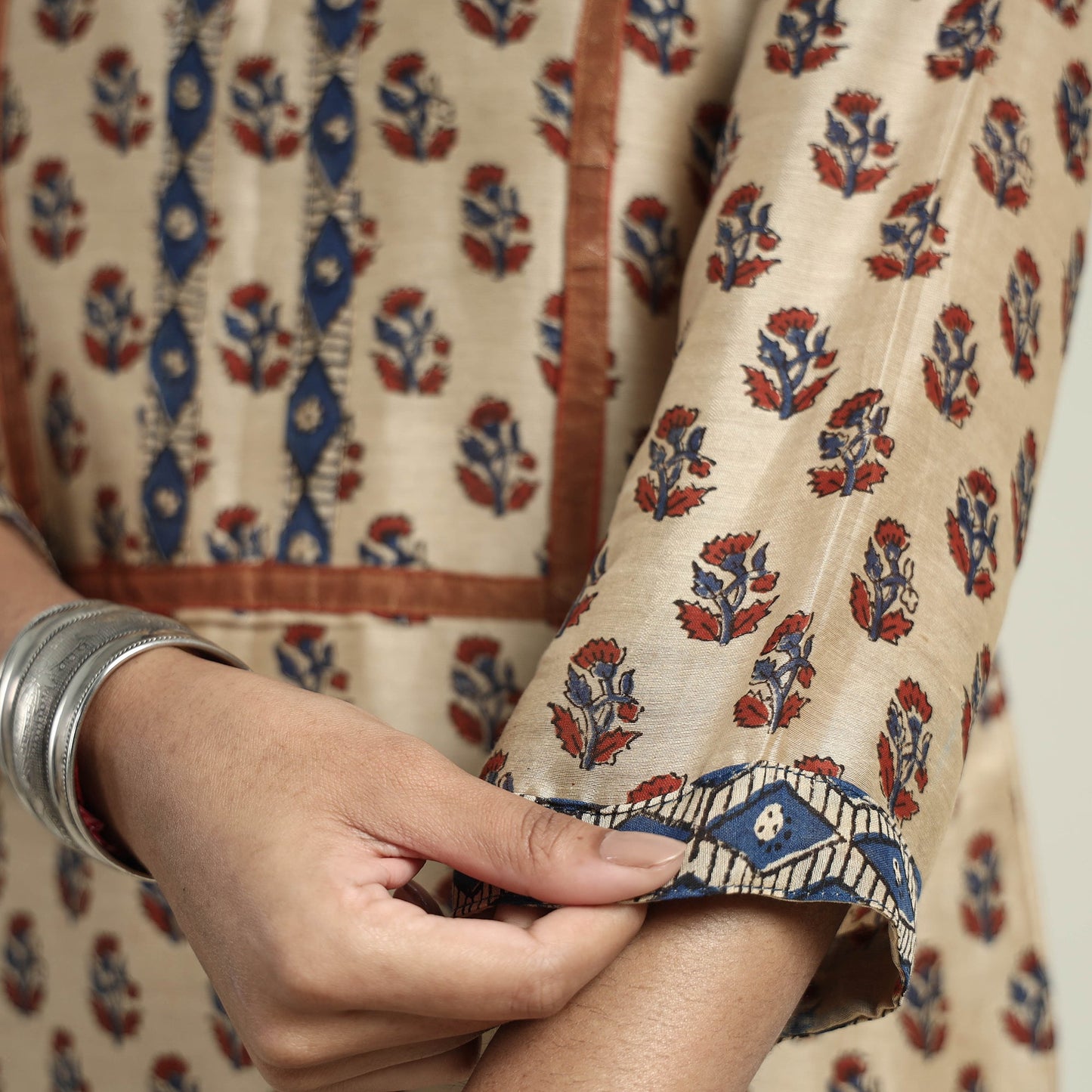 Bagru Kurta with Palazzo & Dupatta Set
