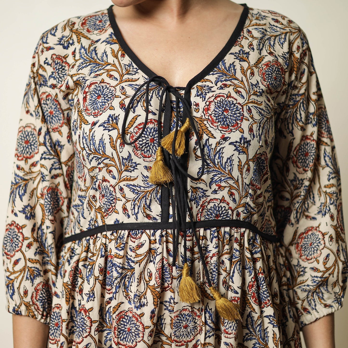 Bagru Block Printed Cotton Flared Dress 18