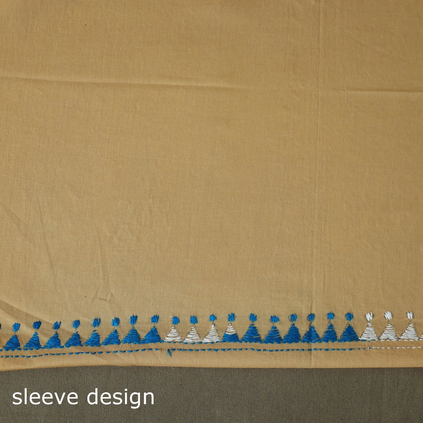 Bengal kantha hand embroidered cotton unstitched kurta