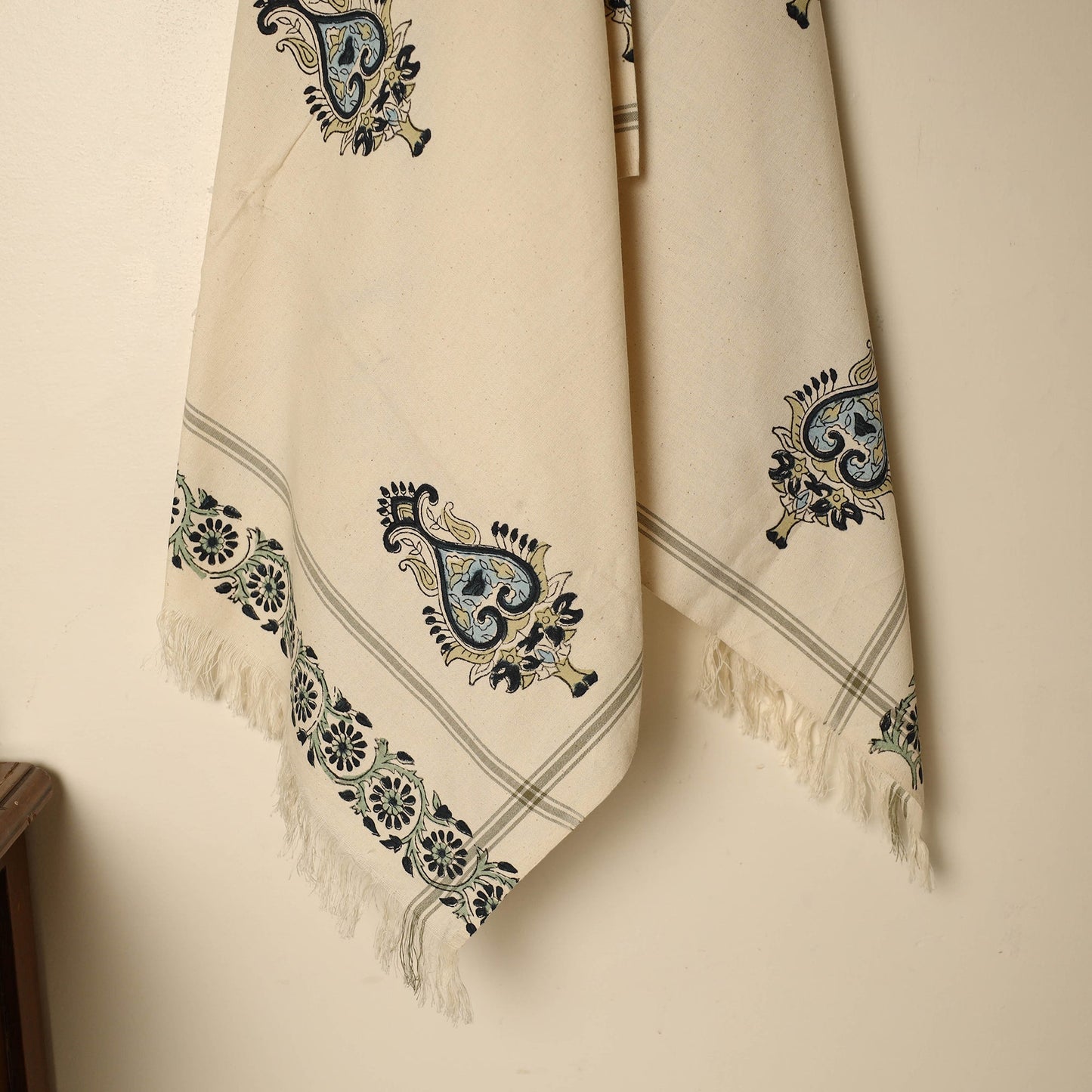 Block Printed Handloom Cotton Sanganeri Towel