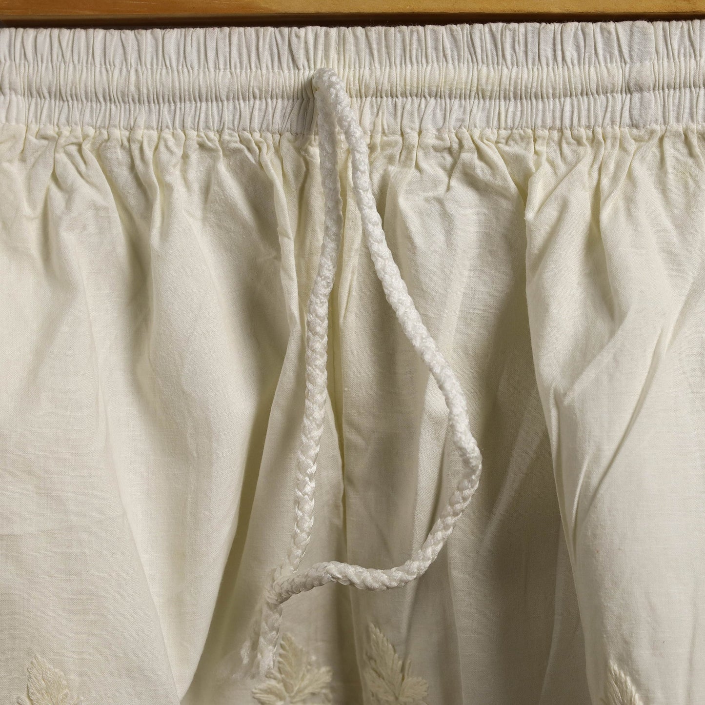 Buy Beige Cotton Hand Embroidery Chikankari Short