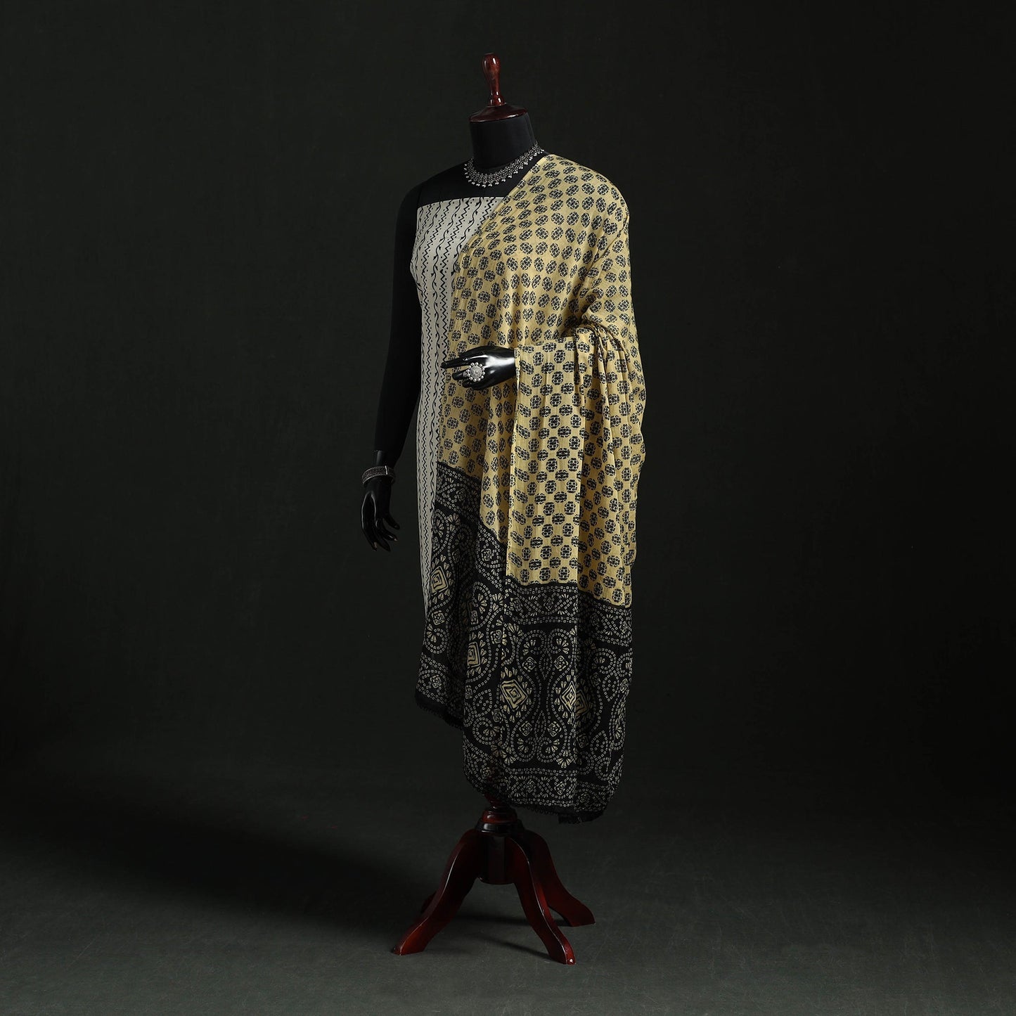 Cotton jaipur printed dupatta 06 - handcrafted