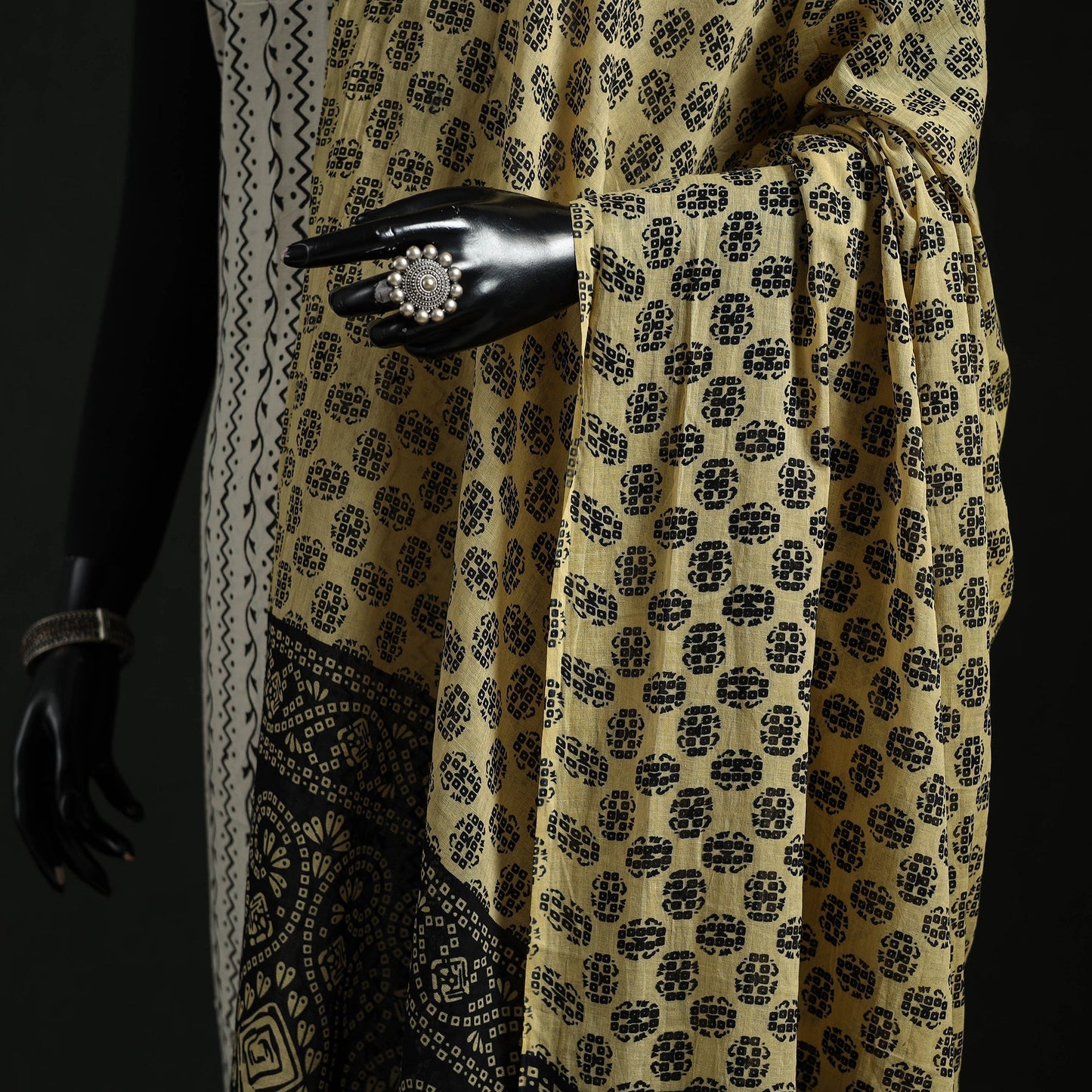 Cotton jaipur printed dupatta 06 - handcrafted