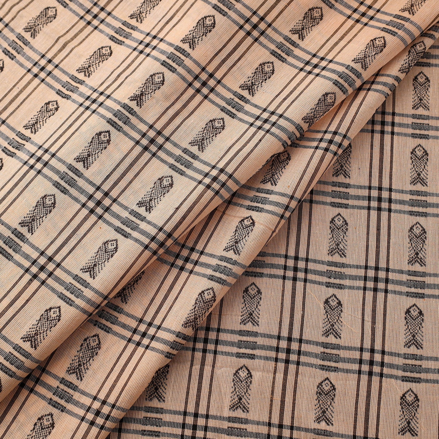 Cotton sambalpuri ikat fabric 04 - handcrafted