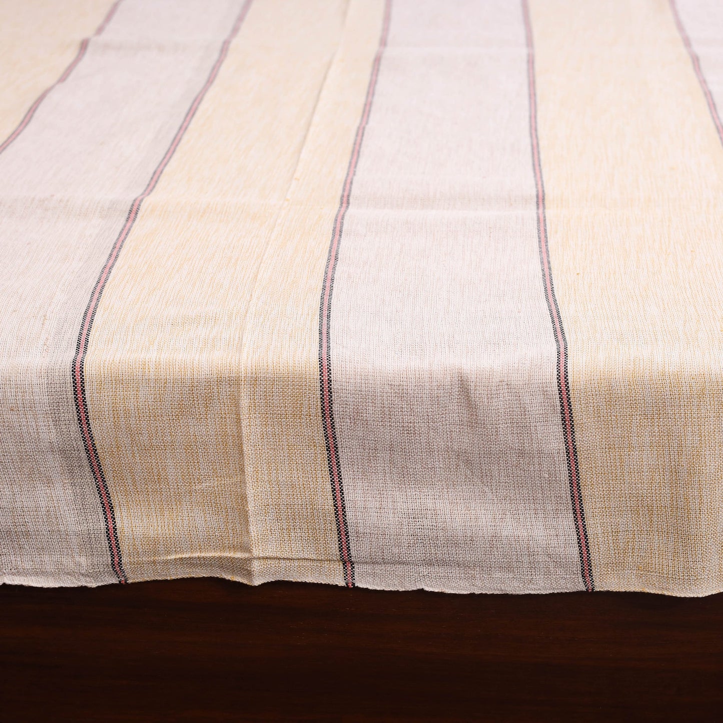 Beige - double handloom cotton bed sheet (108 x 90 in) 49