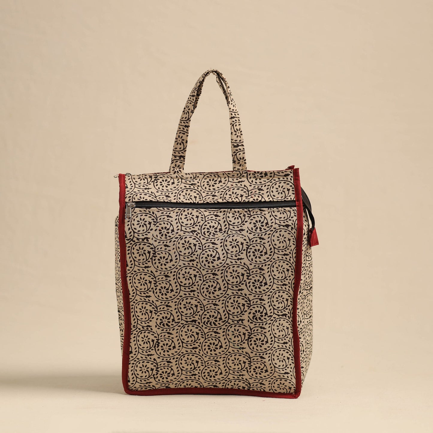 Beige Eco-Friendly Handmade Cotton Handbag for Women