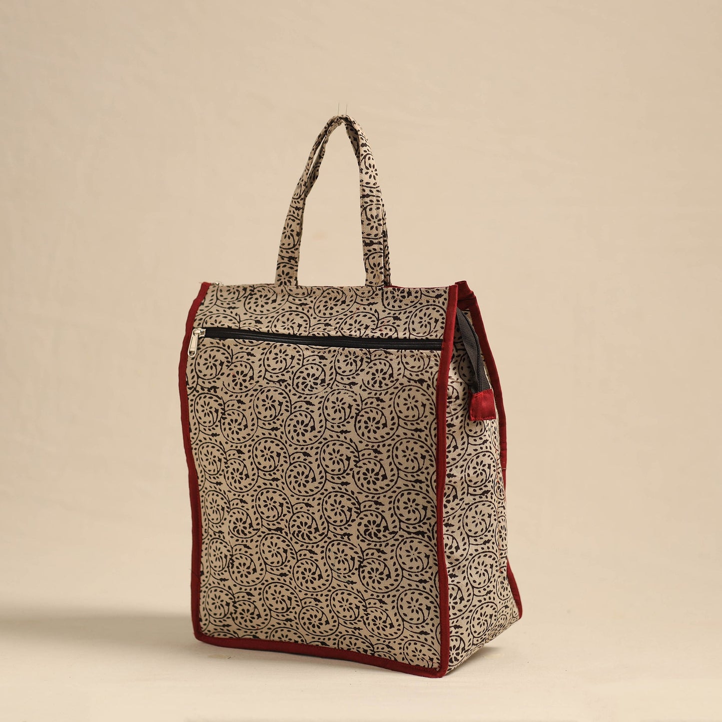 Beige Eco-Friendly Handmade Cotton Handbag for Women