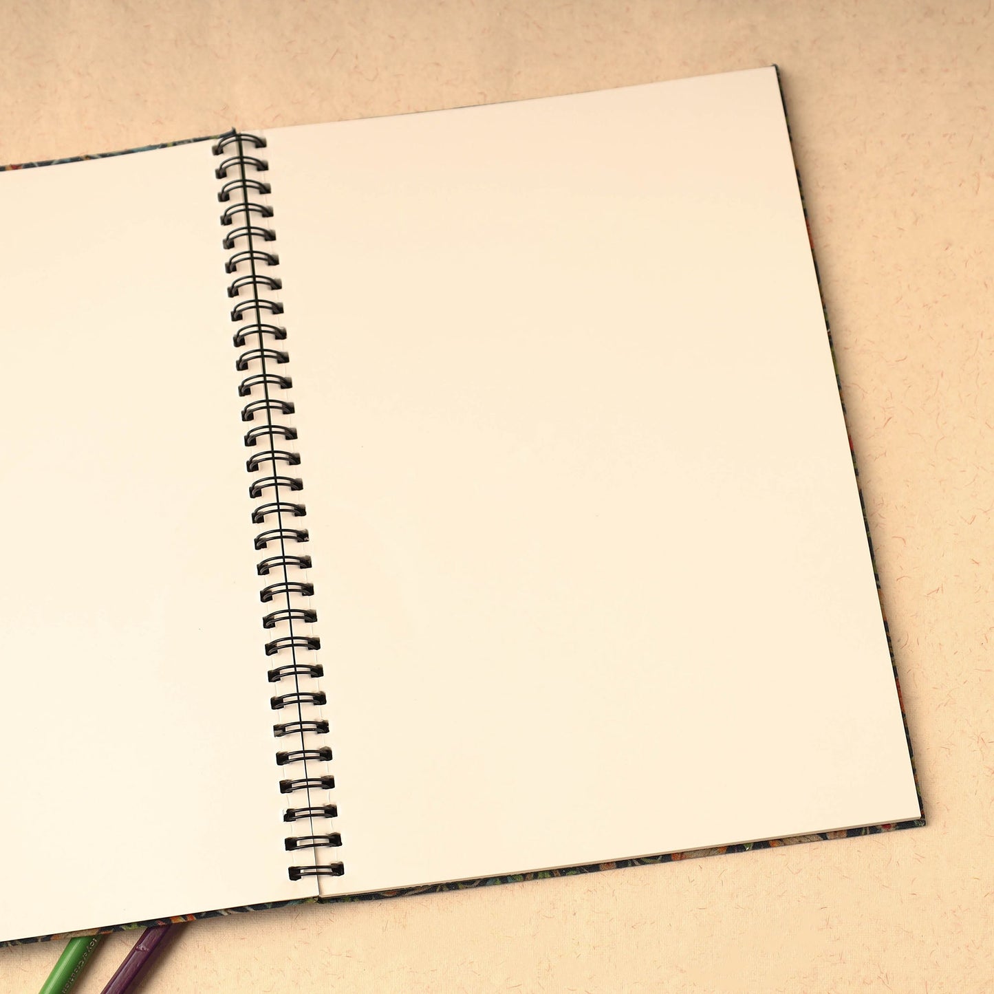 Floral Printed Handcrafted Spiral Notebook (10 x 7 in) 07 Online at iTokri.com