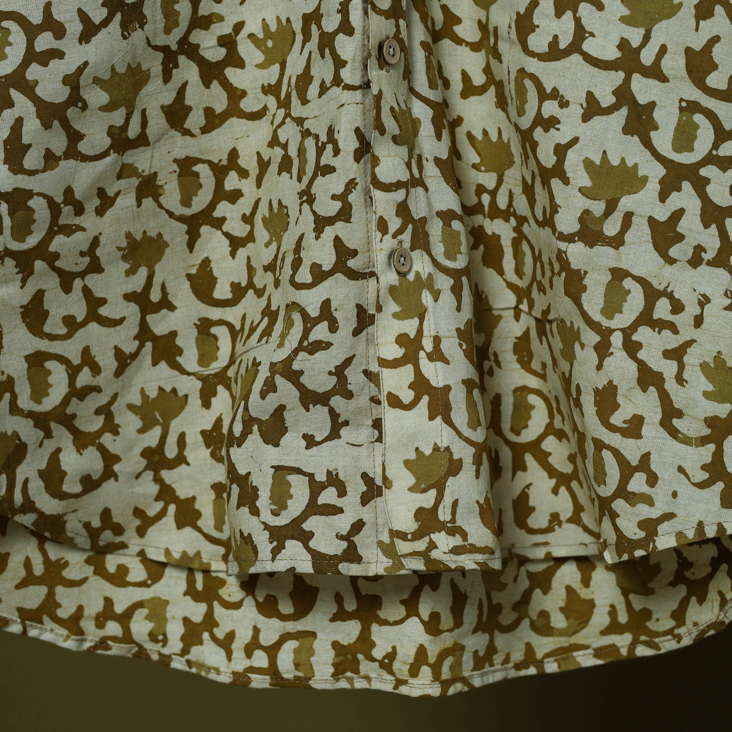 Half sleeve cotton men hand block batik print shirt 05