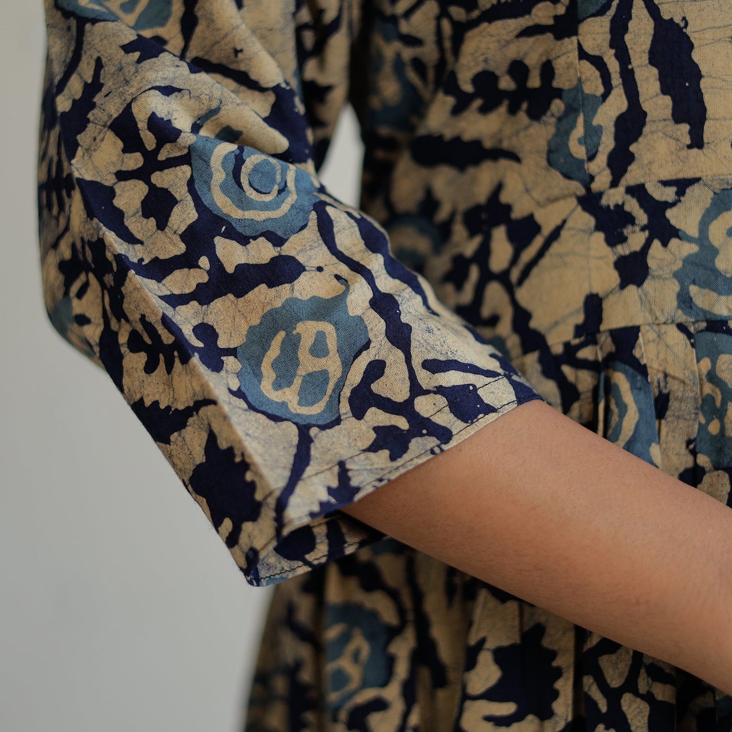 Buy Hand Batik Printed Cotton Flared Dress 02 Online l iTokri.com