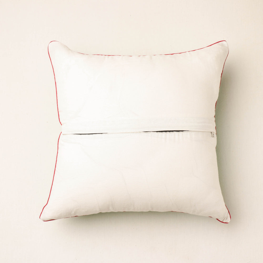 Beige Bagh Hand Block Printed Pure Cotton Cushion Cover