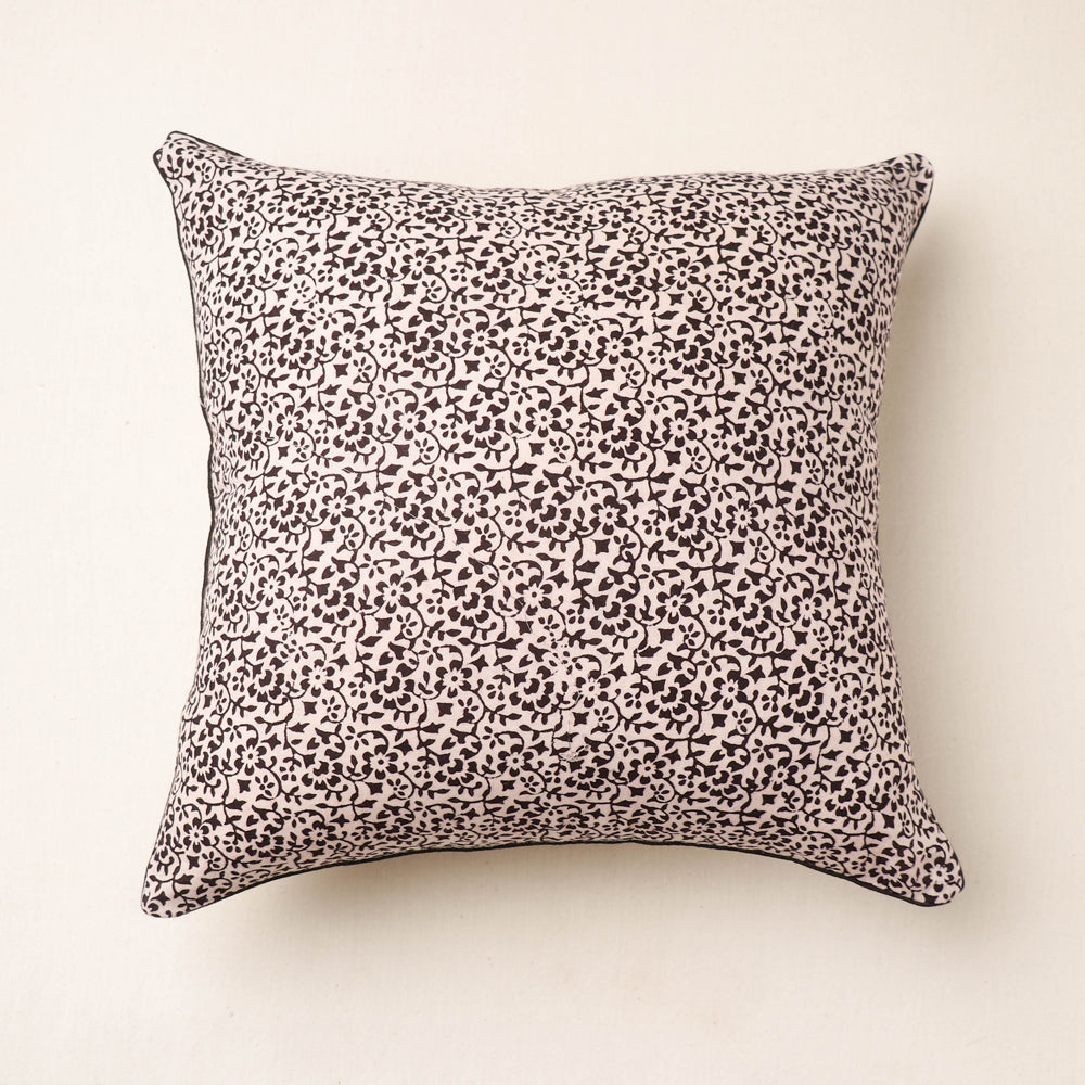 Beige Bagh Hand Block Printed Pure Cotton Cushion Cover