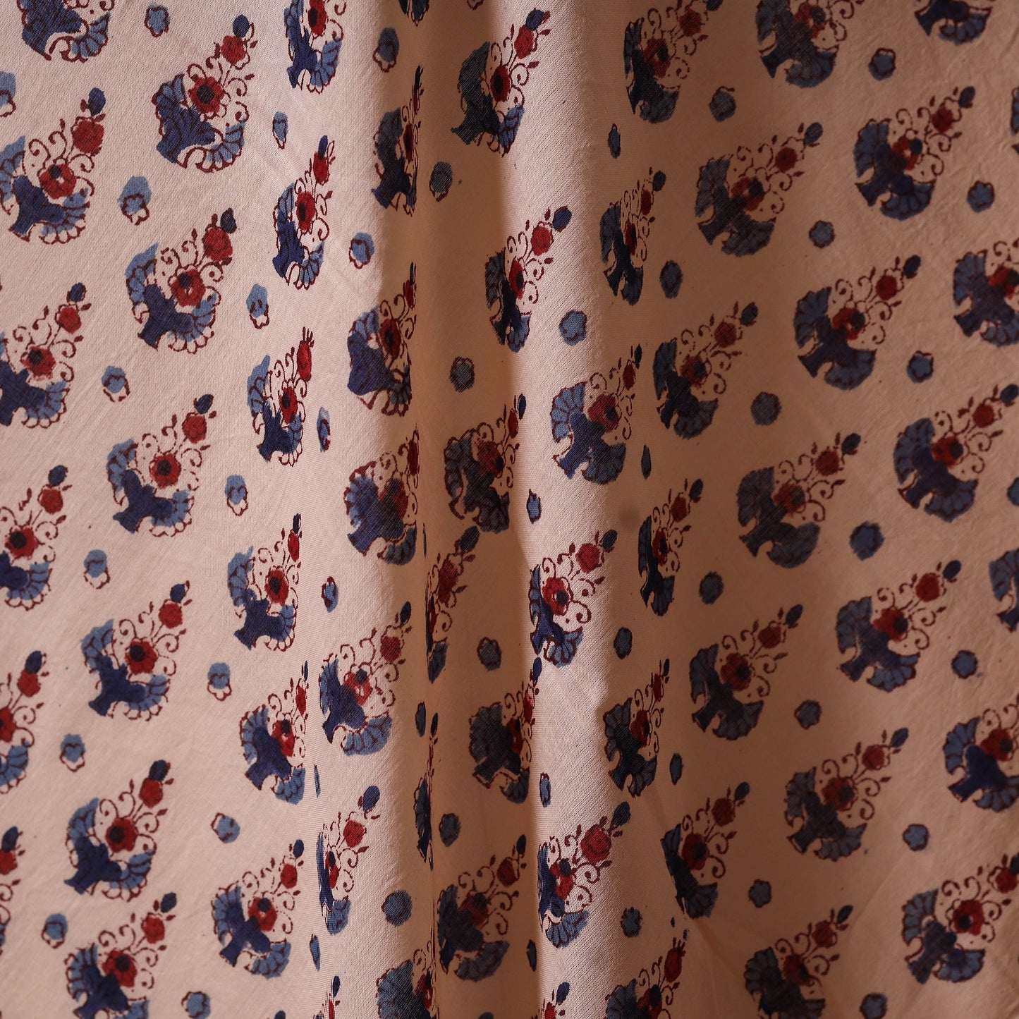 Hand cotton sanganeri fabric 63 - handcrafted