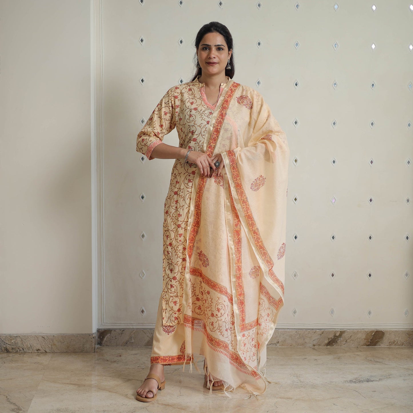Sanganeri Block Print Suit Set Shop Now Online in India