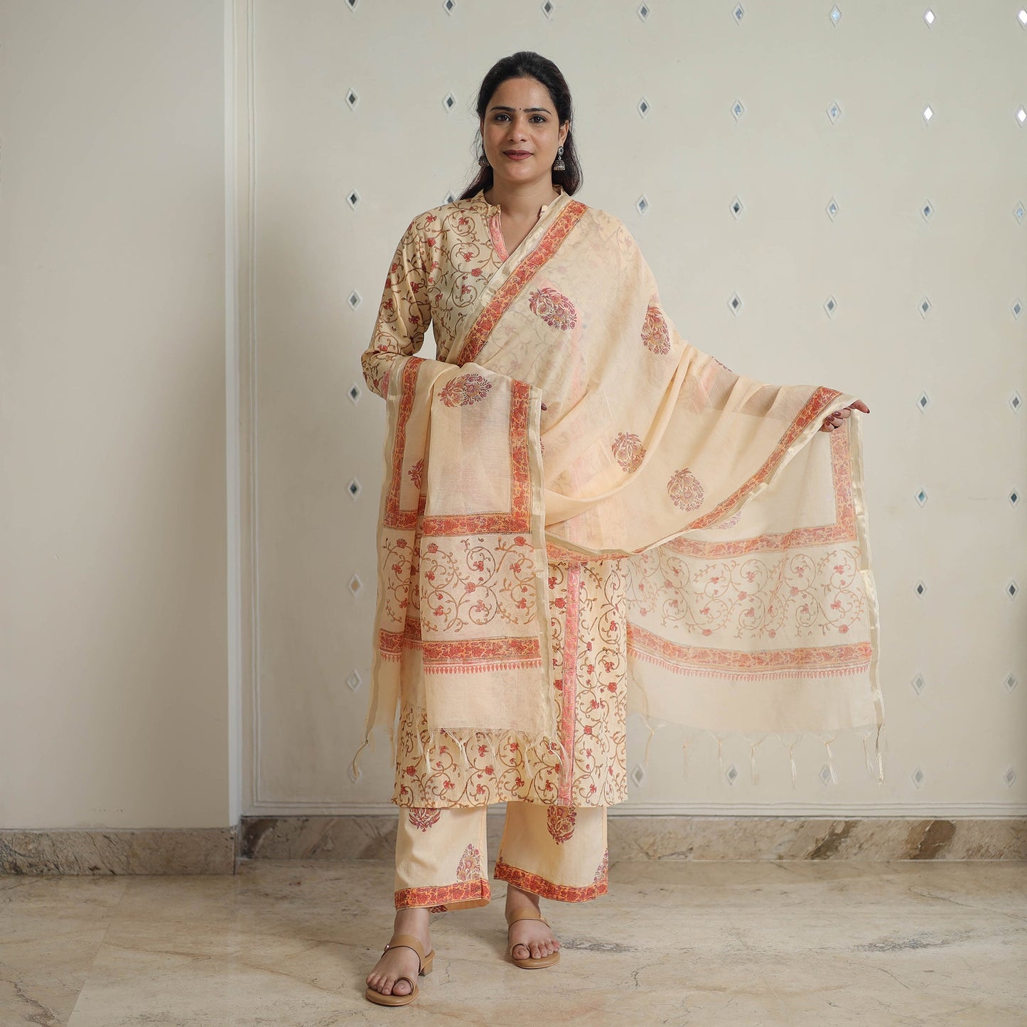 Sanganeri Block Print Suit Set Shop Now Online in India