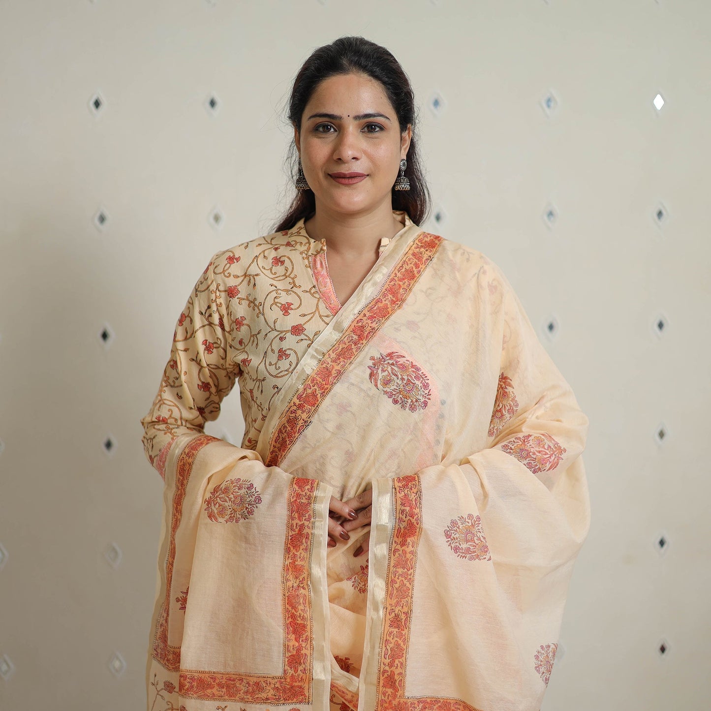 Sanganeri Block Print Suit Set Shop Now Online in India