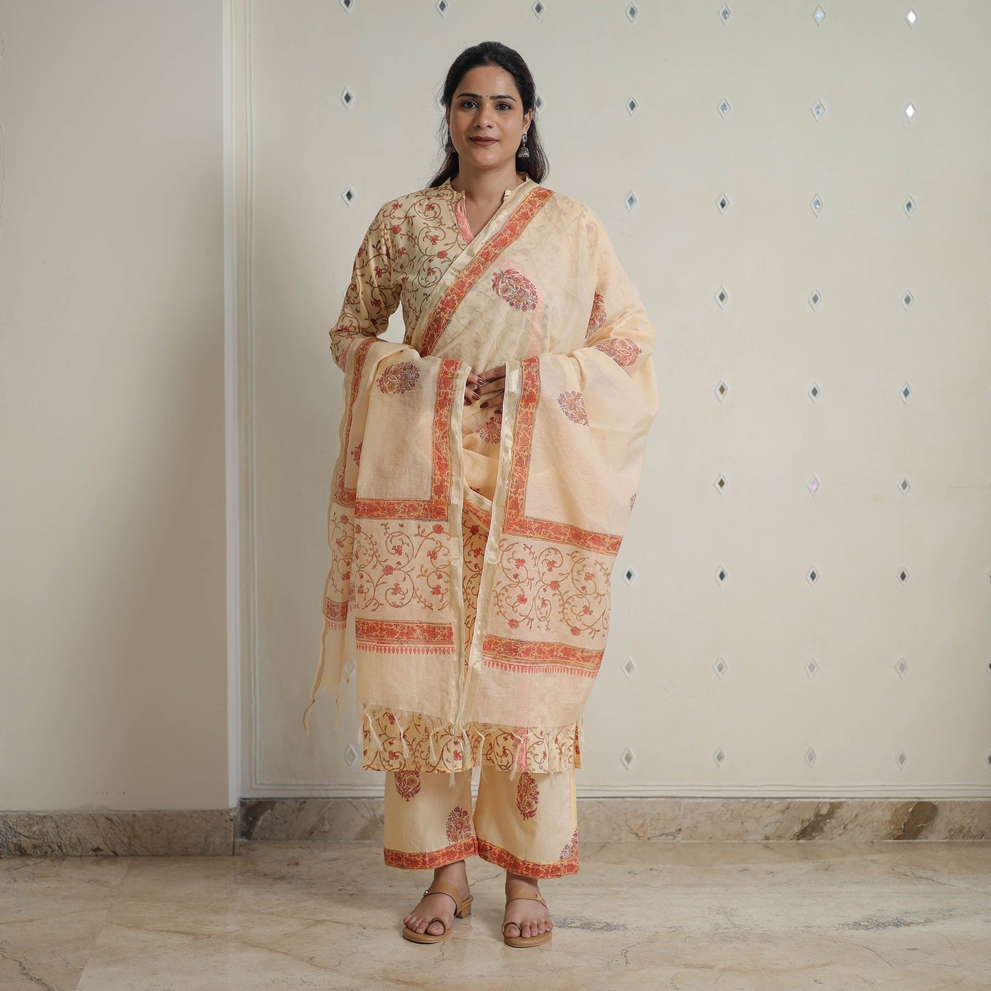Sanganeri Block Print Suit Set Shop Now Online in India