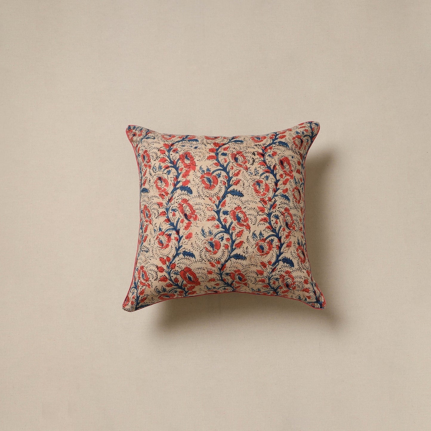 Hand kalamkari cushion cover 36 - handcrafted