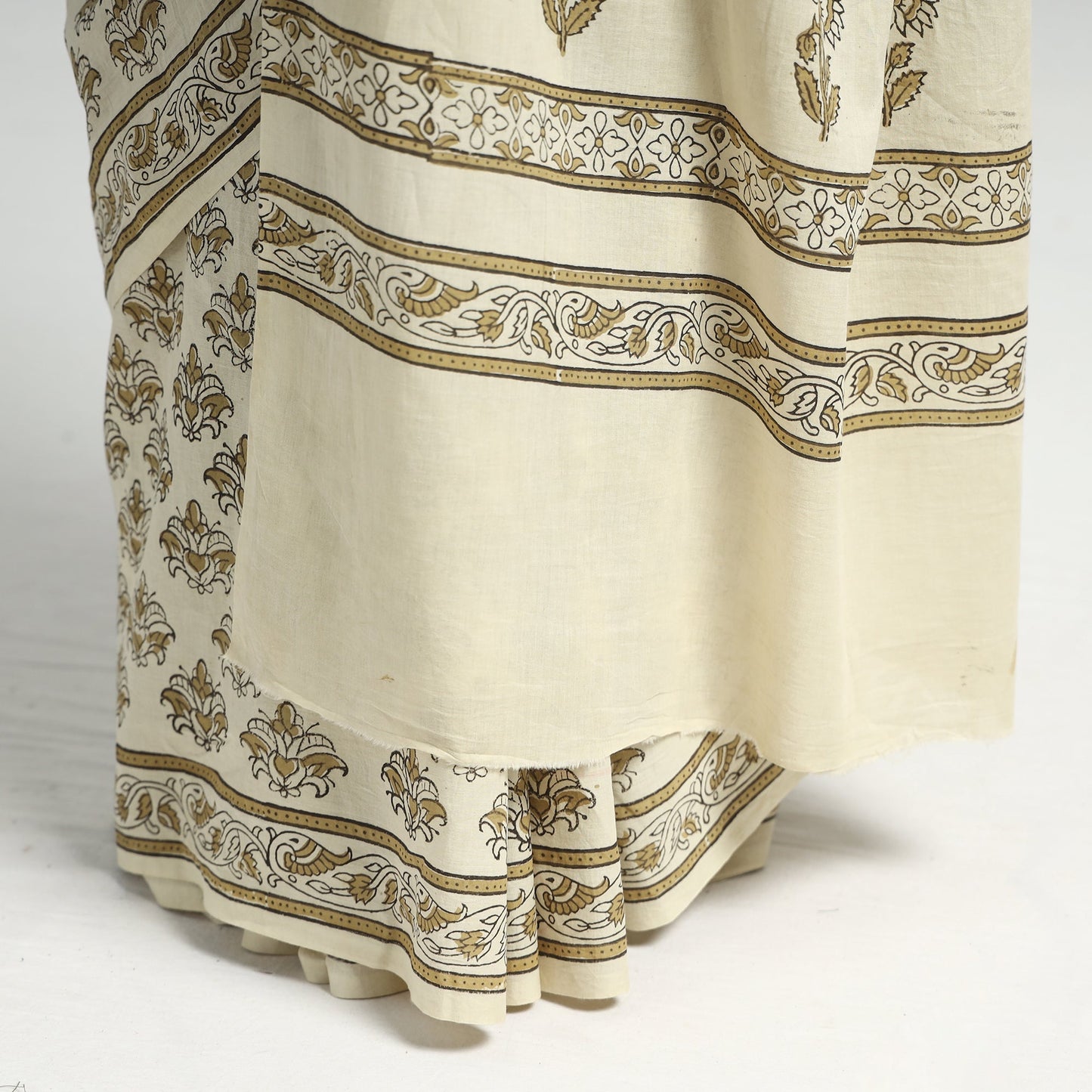 Akola Hand Block Printed Cotton Saree