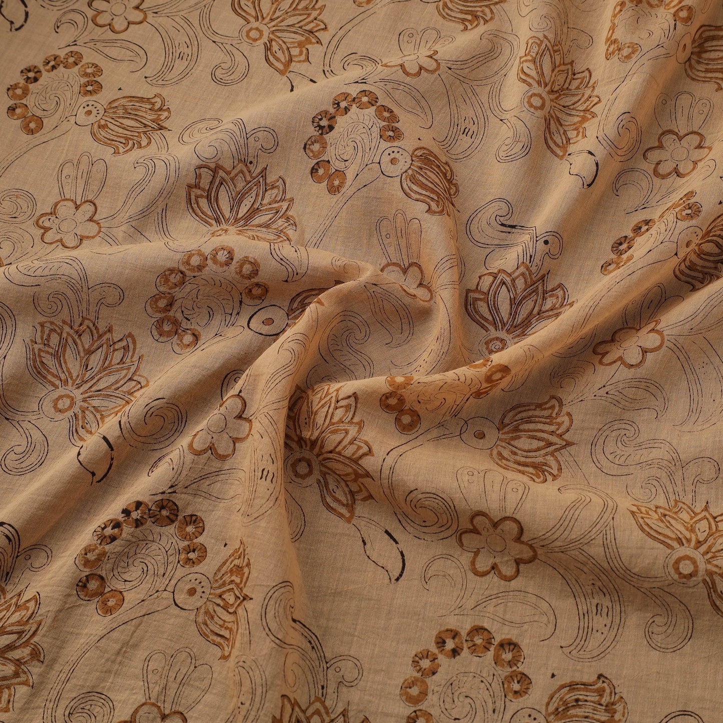 Hand pure mul cotton natural dyed fabric 11 - handcrafted