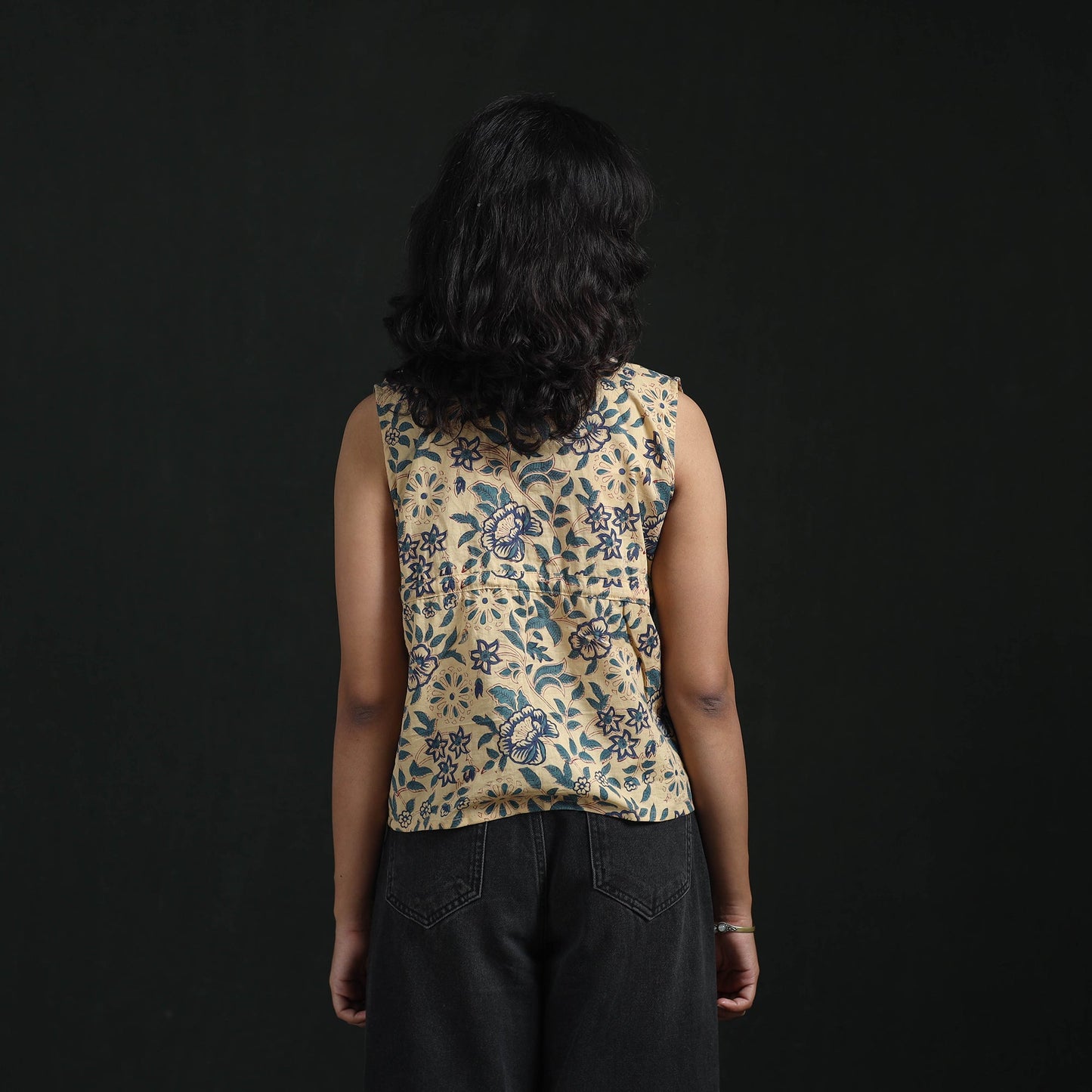 Hand block sanganeri print cotton floral crop top 18