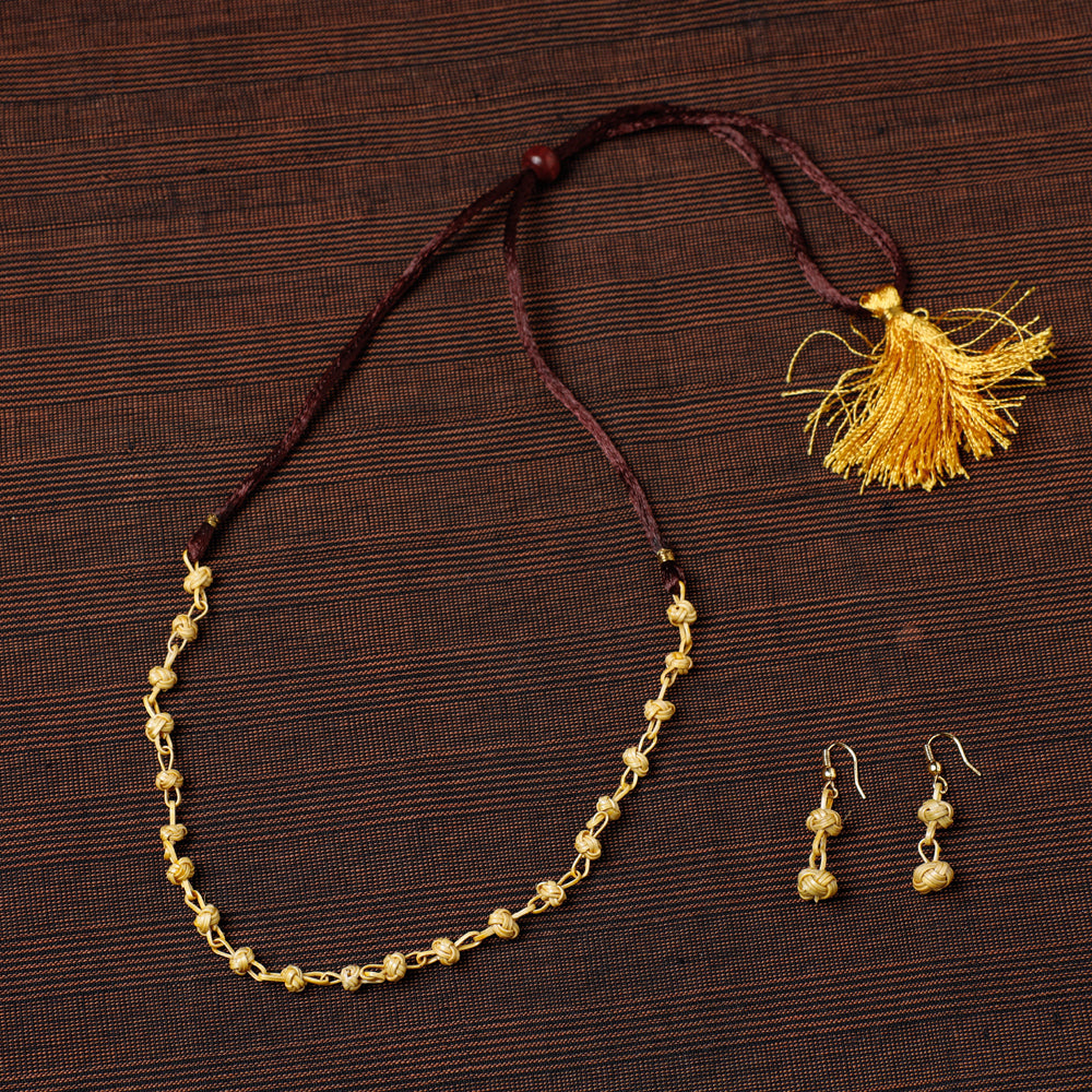 Handcrafted Bamboo Necklace Set by Daya Patki