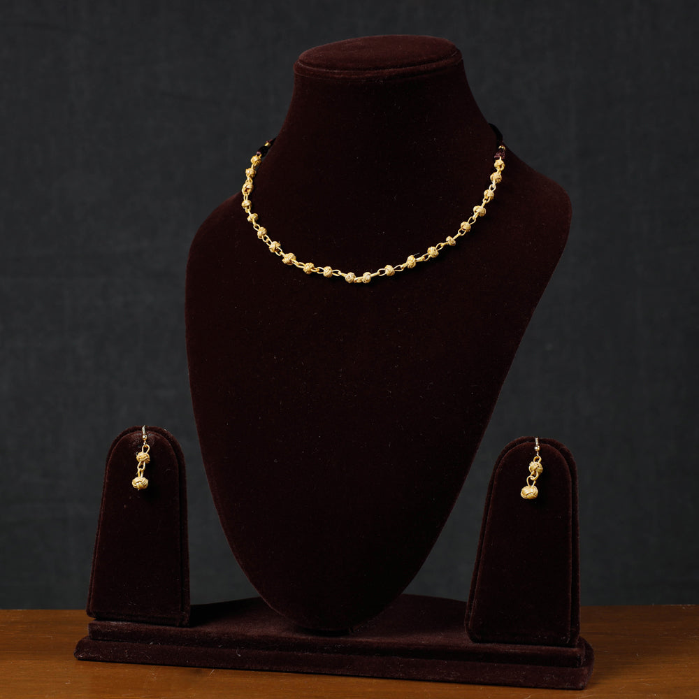 Handcrafted Bamboo Necklace Set by Daya Patki