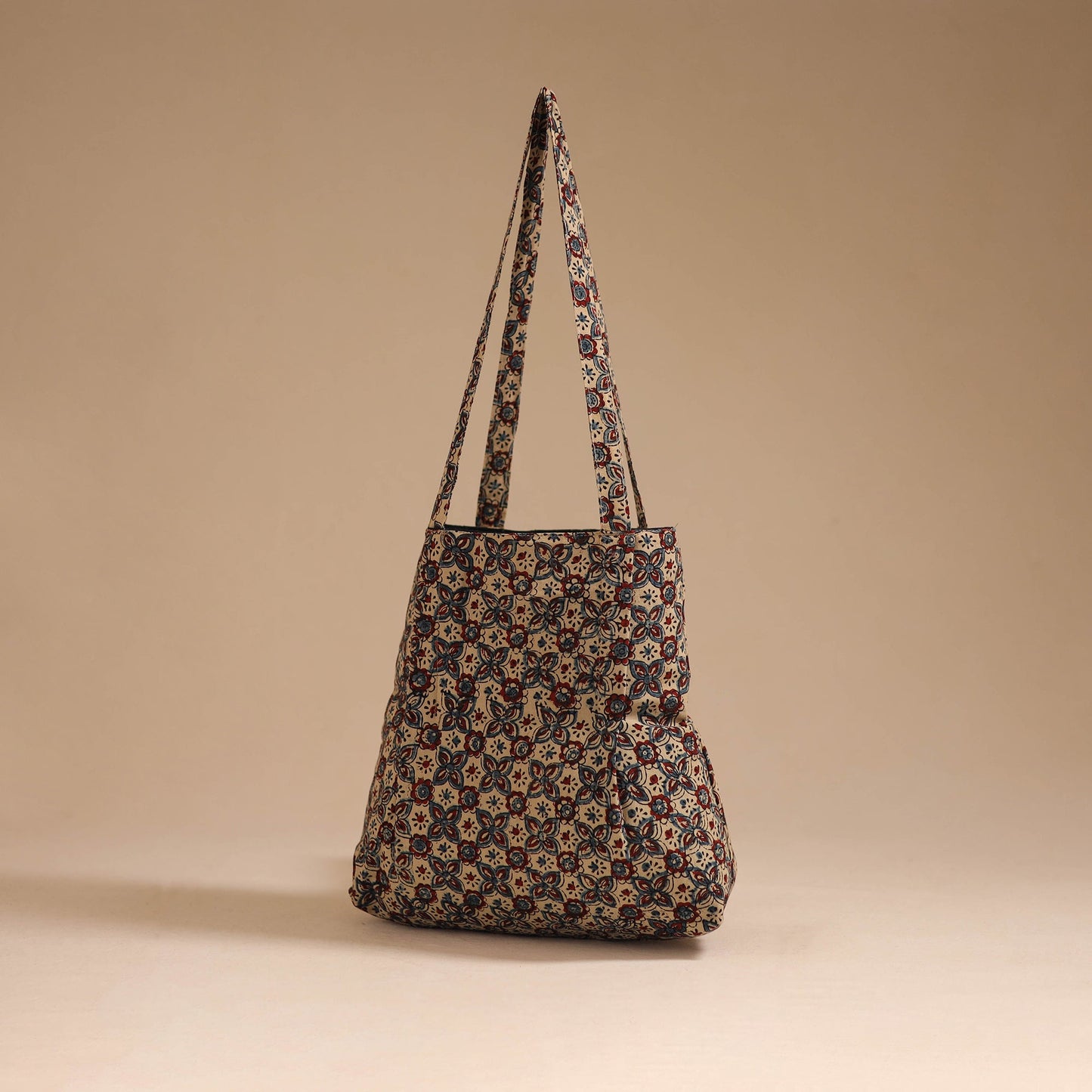 Beige - handcrafted cotton jhola bag 01